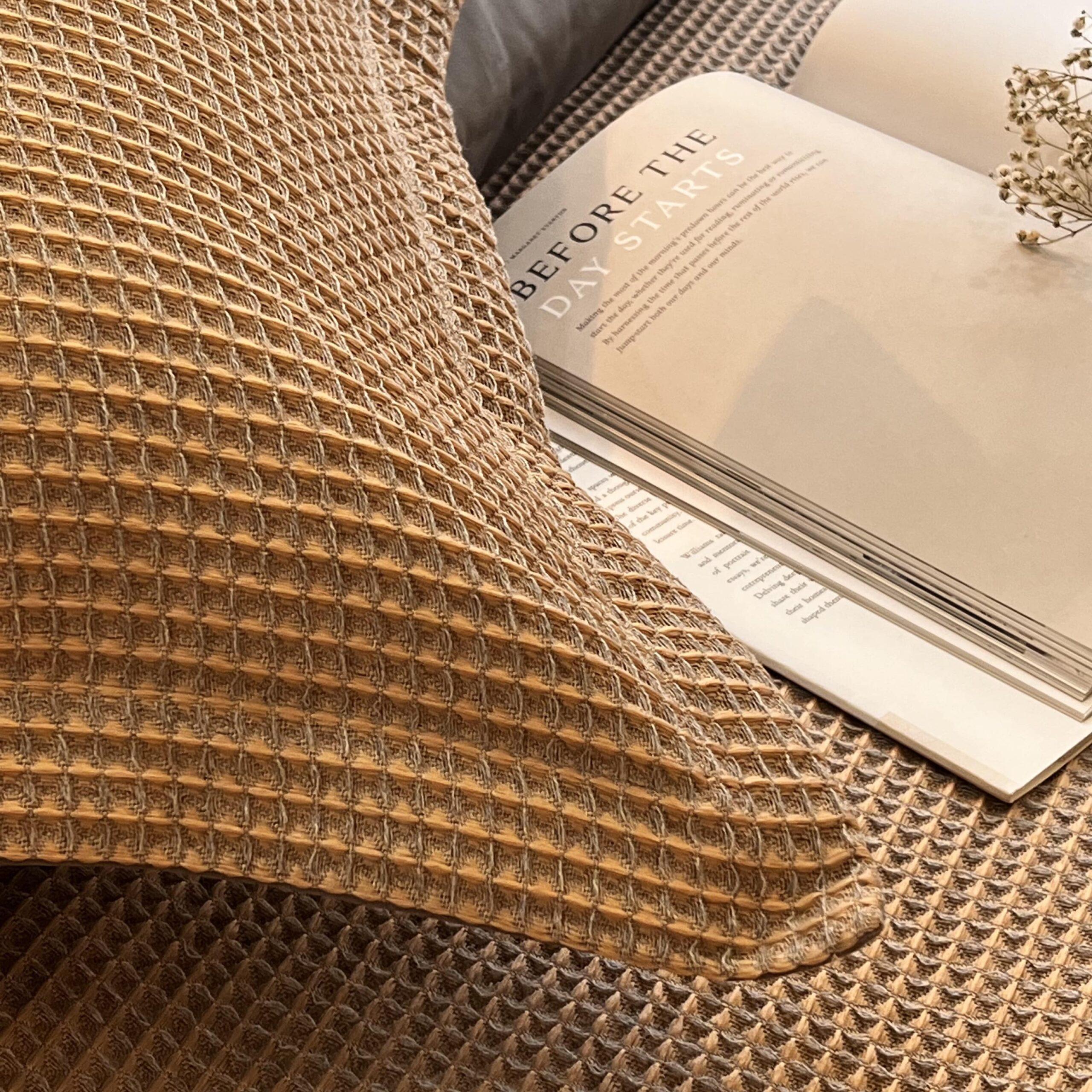 Honeycomb Slate Woven Duvet Cover Set