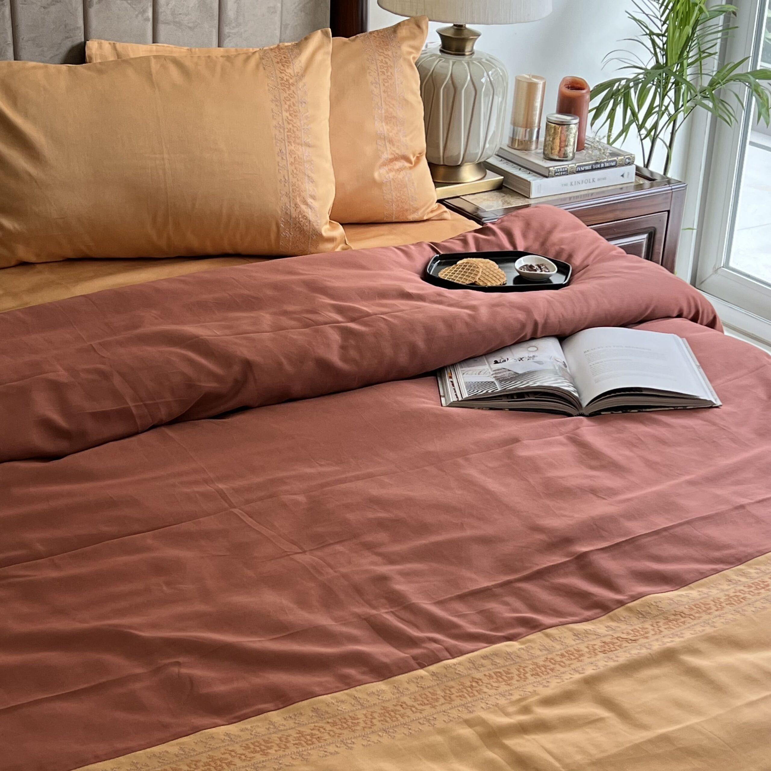 Delight Honey Mustard Terracotta Dreams Duvet Cover