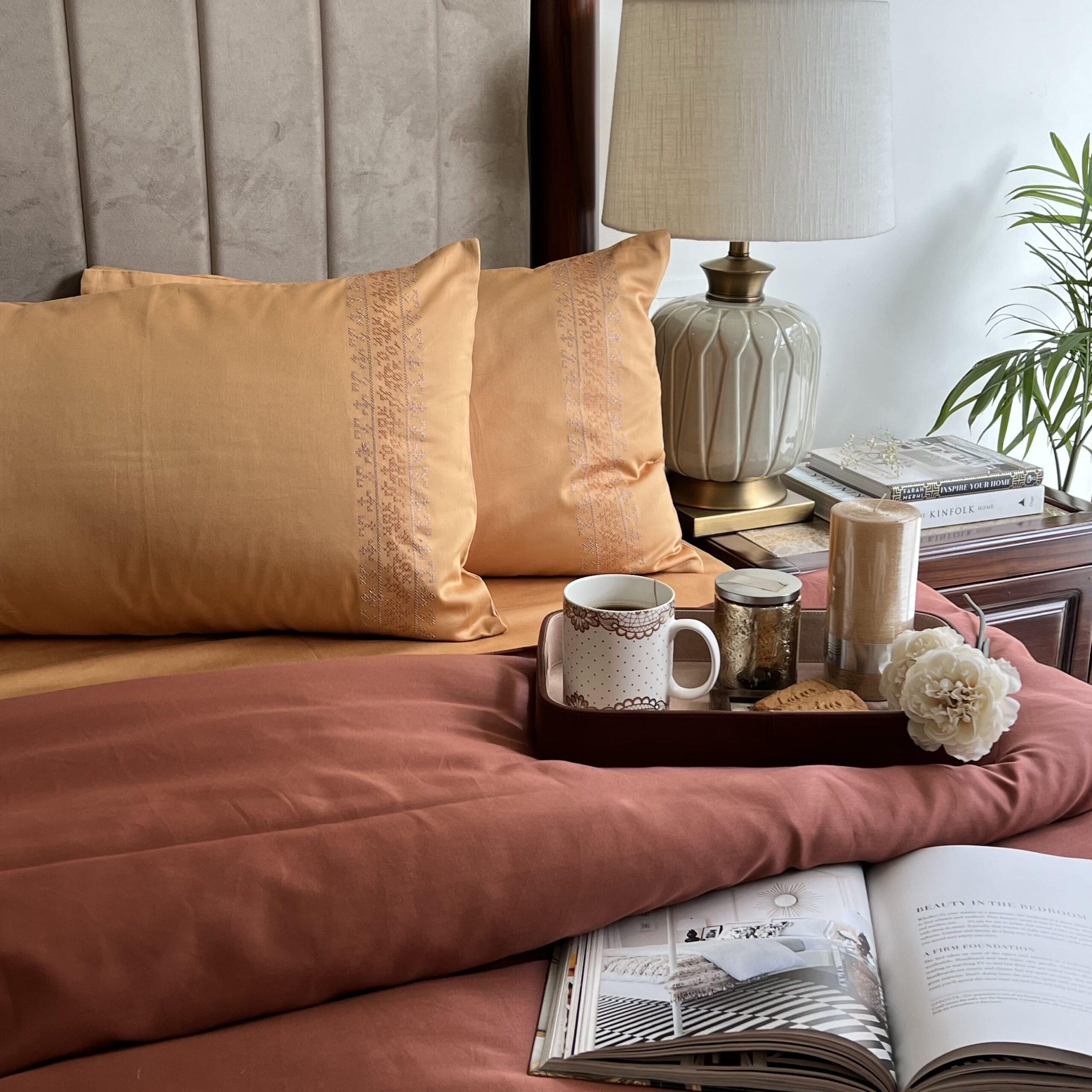 Delight Honey Mustard Terracotta Dreams Duvet Cover