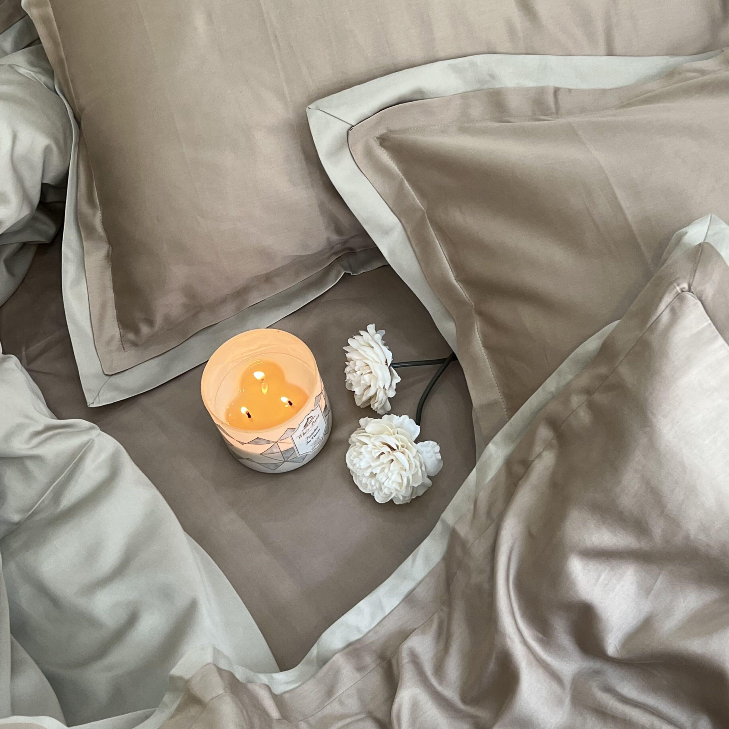 Sand and Beige Duplex Duvet Cover Set