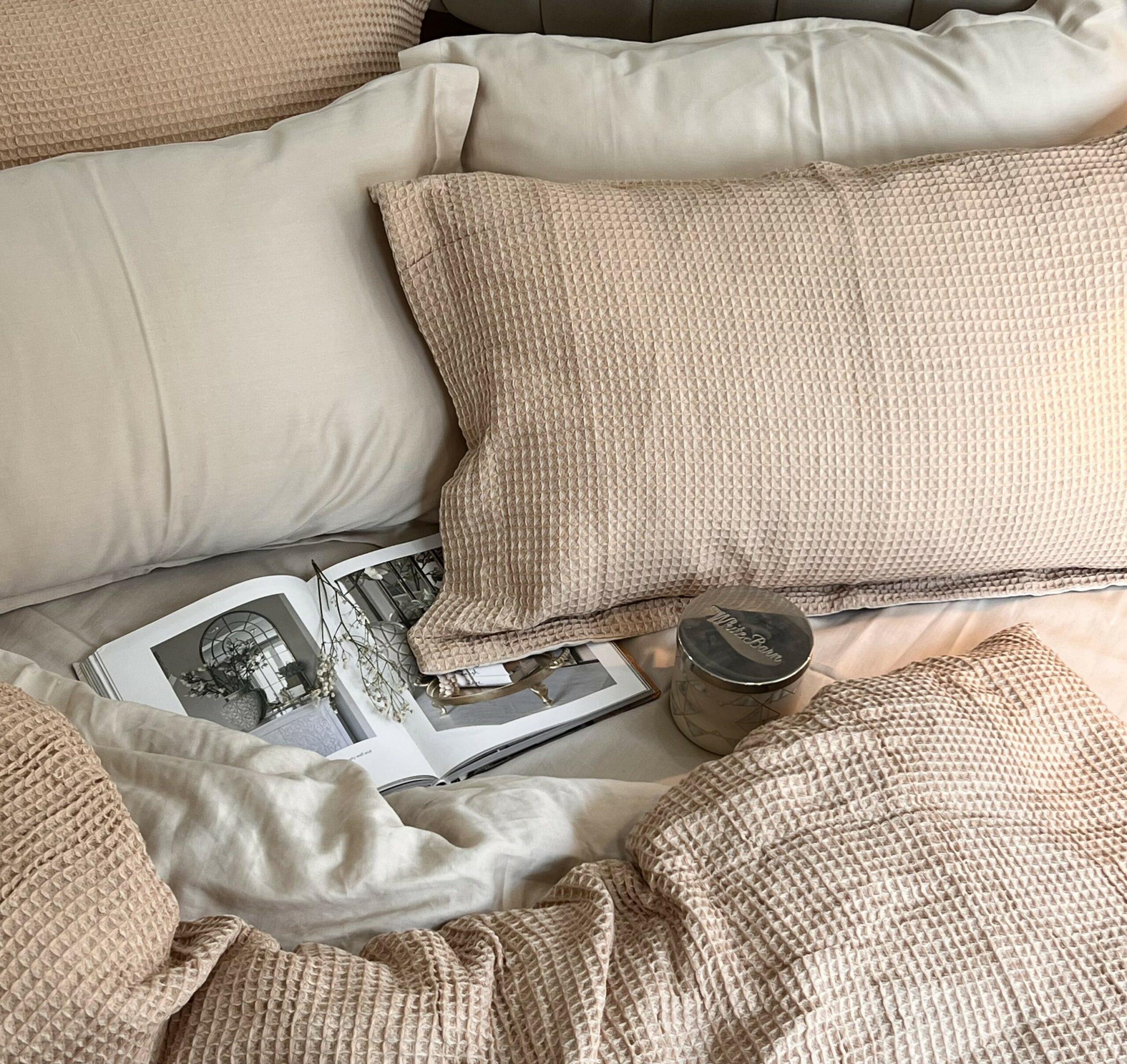 Honeycomb Oats Beige Woven Duvet Cover