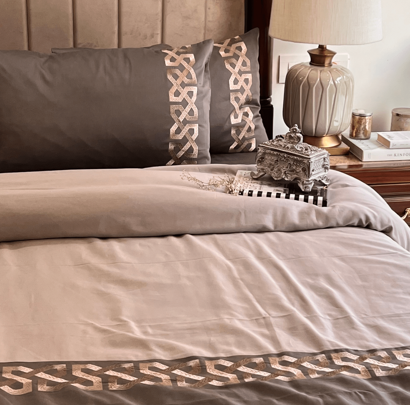 Alley Elephant Grey Silver Dreams Duvet Cover Set