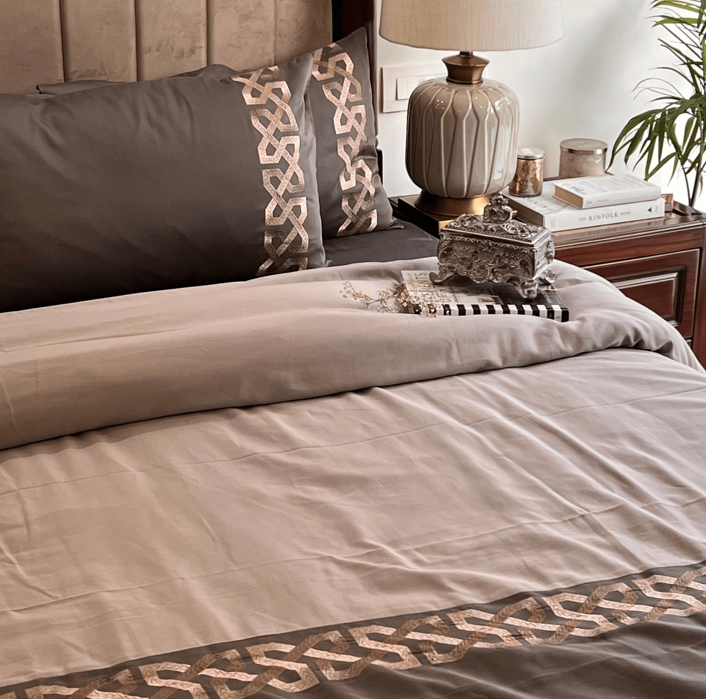 Alley Elephant Grey Silver Dreams Duvet Cover Set