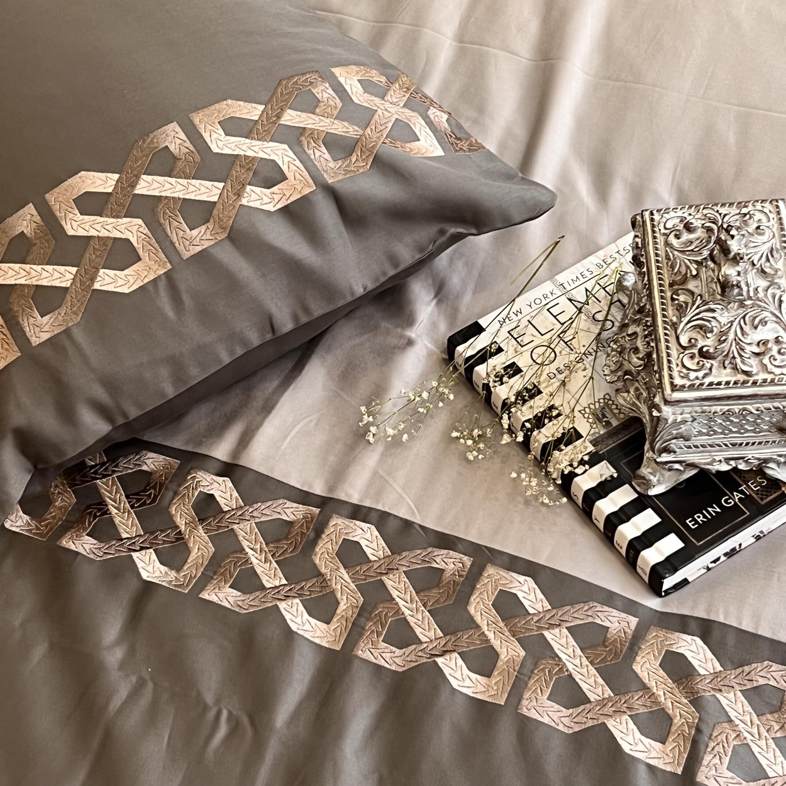 Alley Elephant Grey Silver Dreams Duvet Cover Set