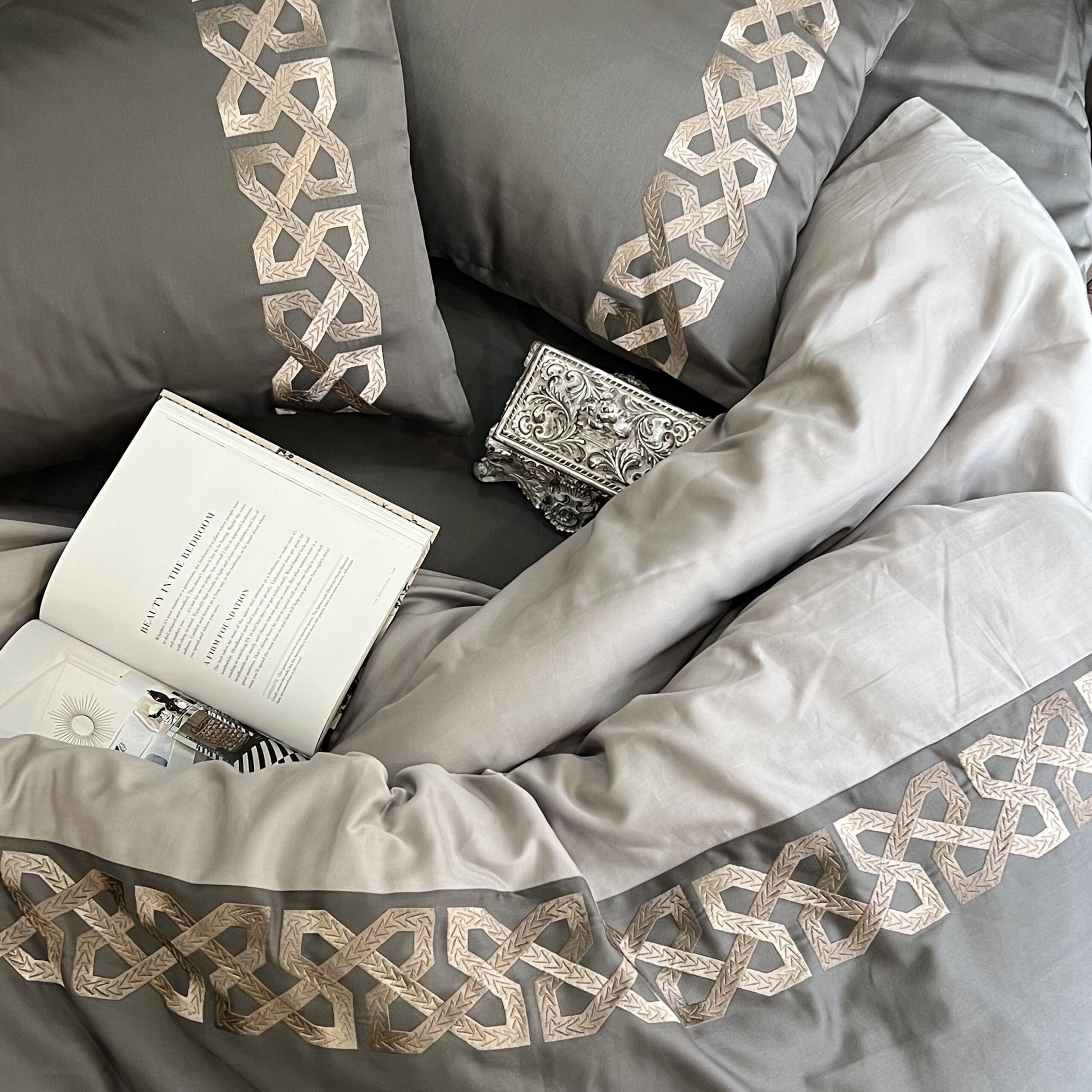 Alley Elephant Grey Silver Dreams Duvet Cover