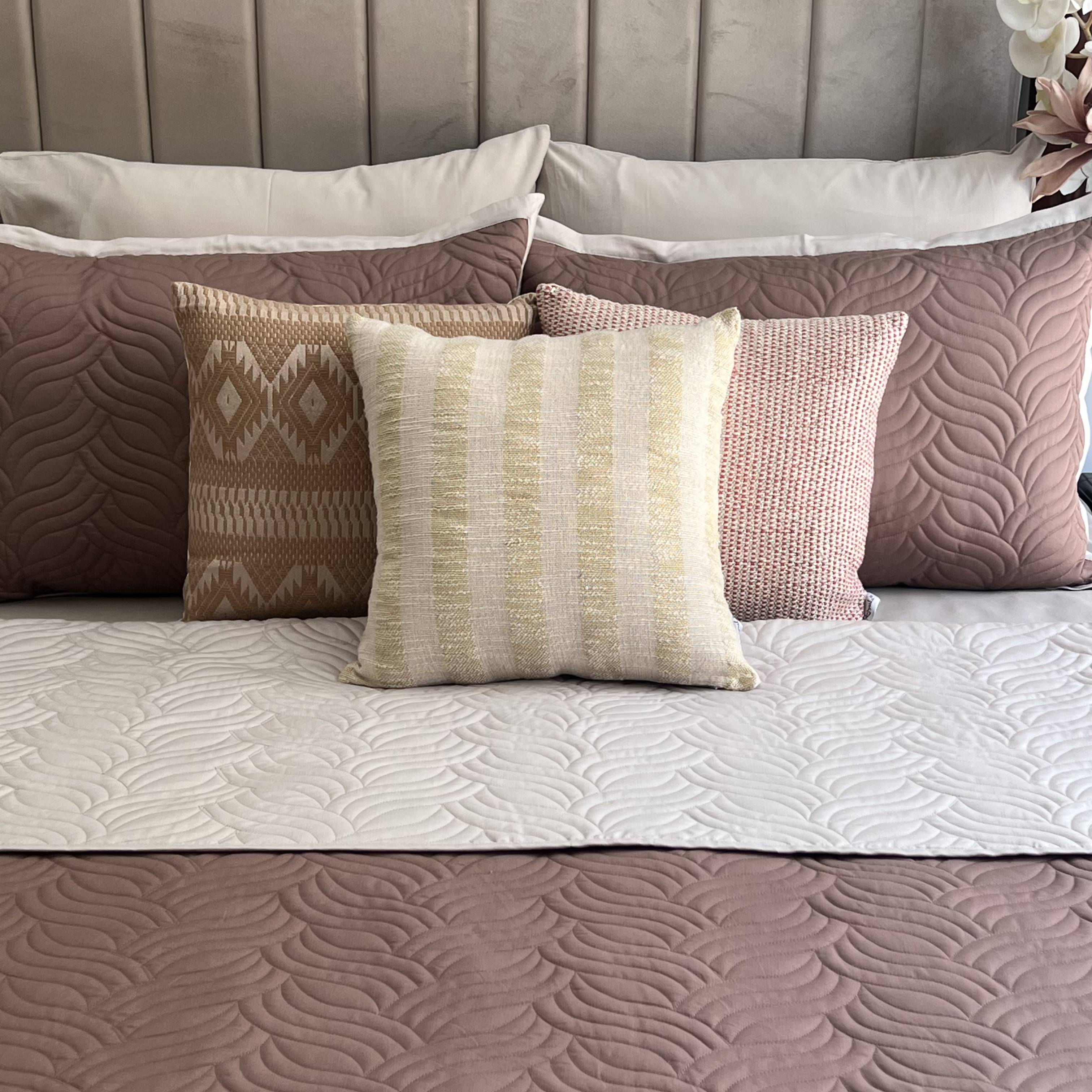 Comber Brandy Rose And Beige Cotton Rich Trousseau Set (10 PC Set)