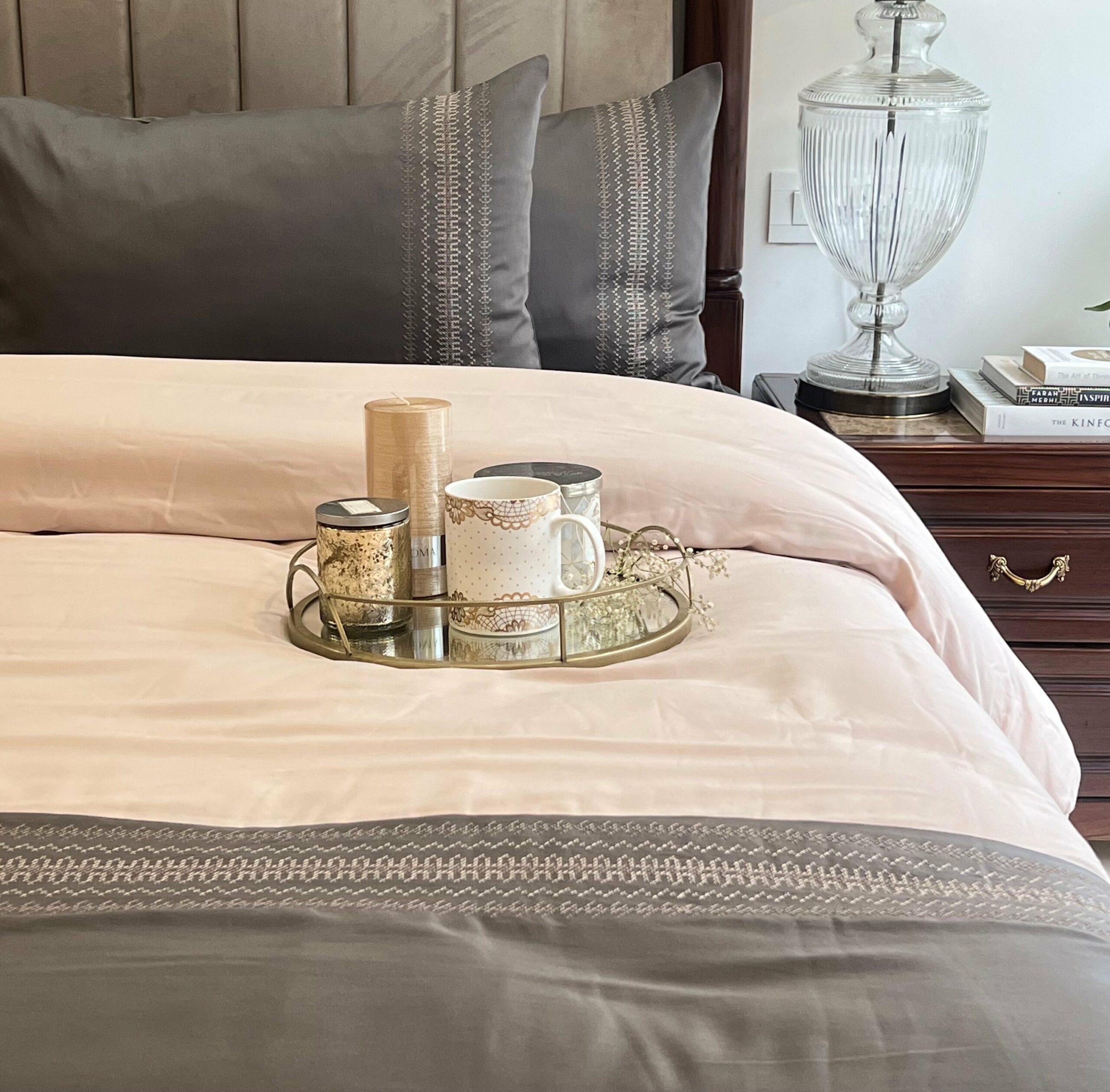 Pristine Elephant Grey Buff Dreams Duvet Cover Set