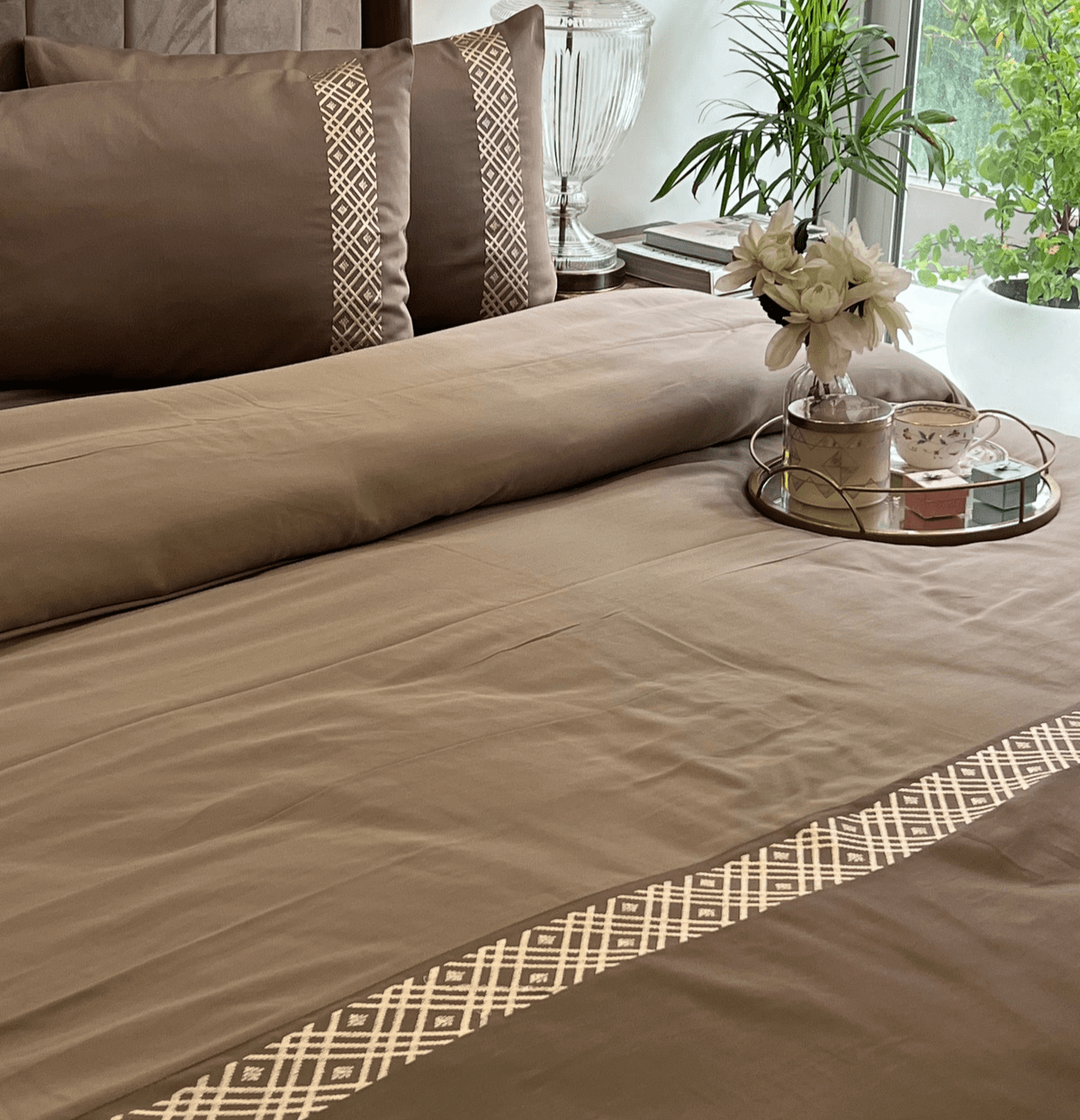 Classic Mocha Taupe Dreams Duvet Cover Set