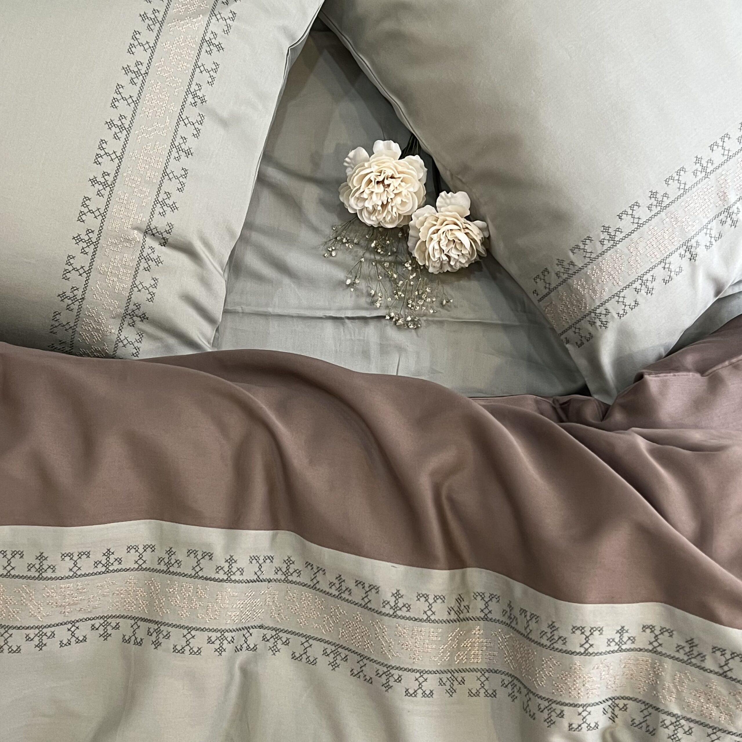 Delight Sage Green Taupe Dreams Duvet Cover Set