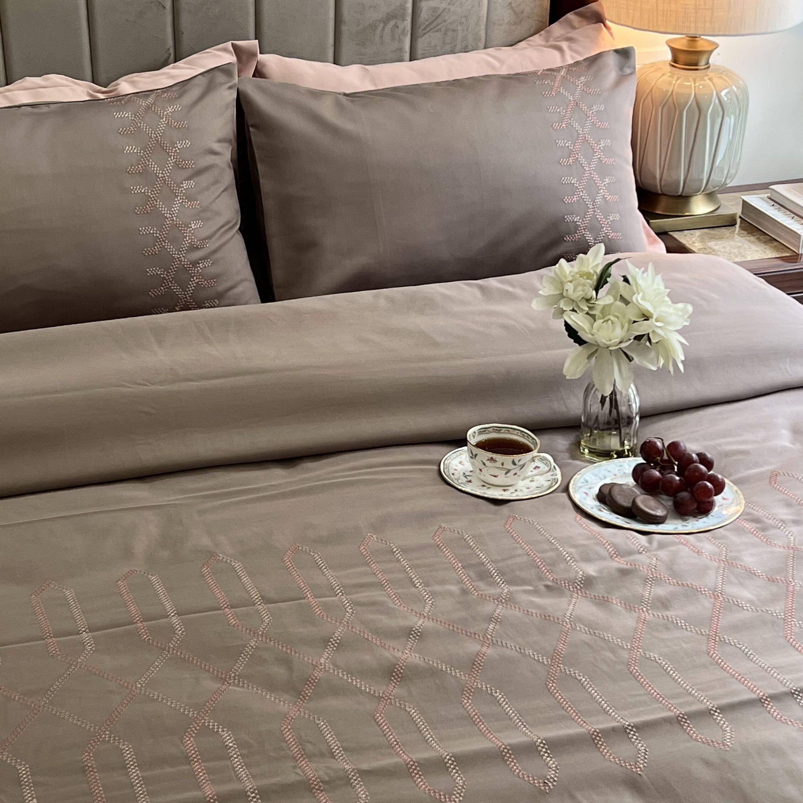 Tribe Taupe Syona Duvet Cover Set
