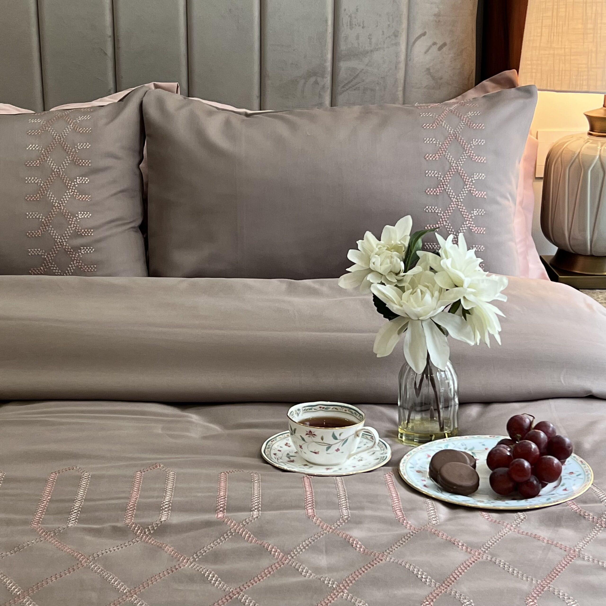 Tribe Taupe Syona Duvet Cover