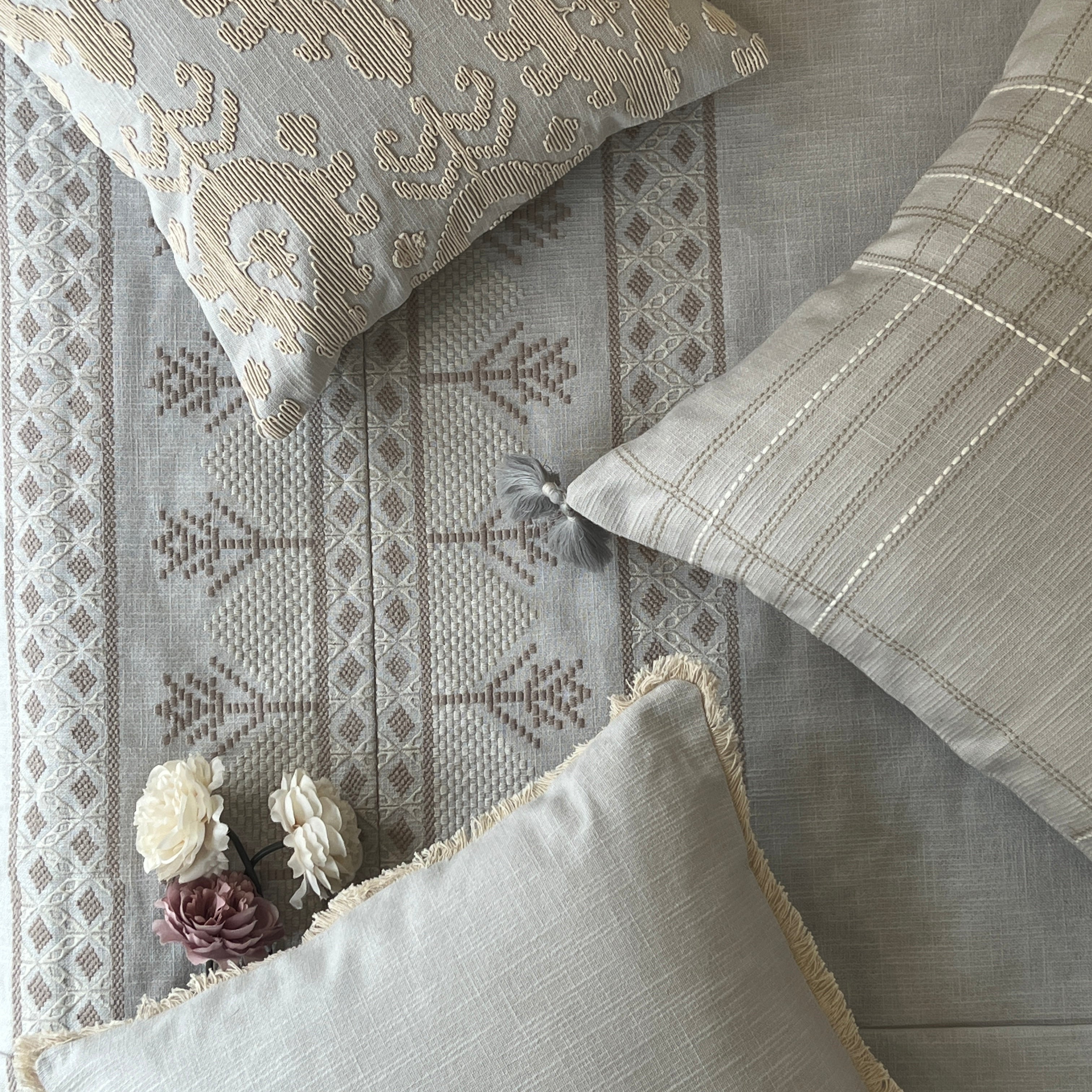Mirage Grey Bedding Set (10 PC Set)