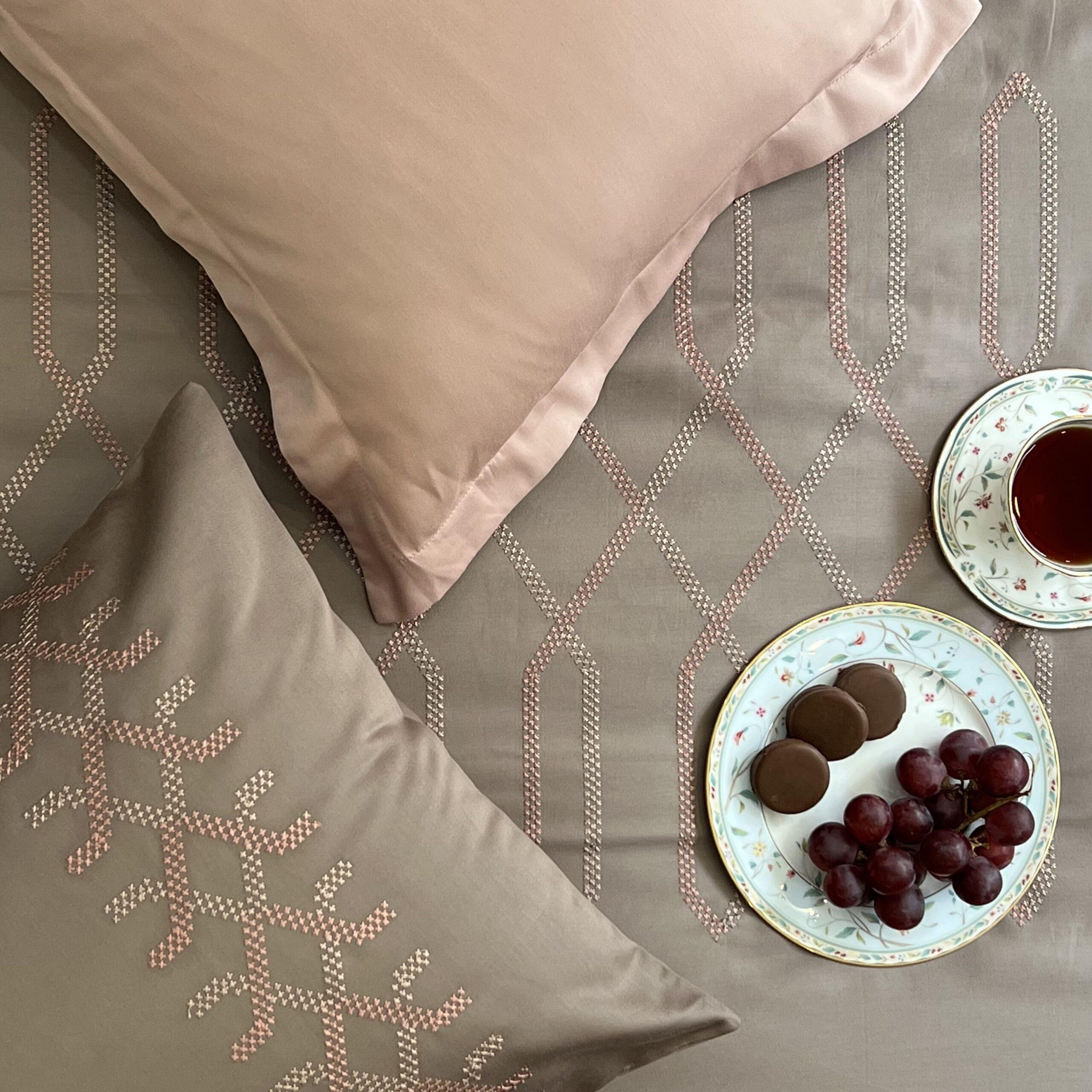 Tribe Taupe Syona Duvet Cover