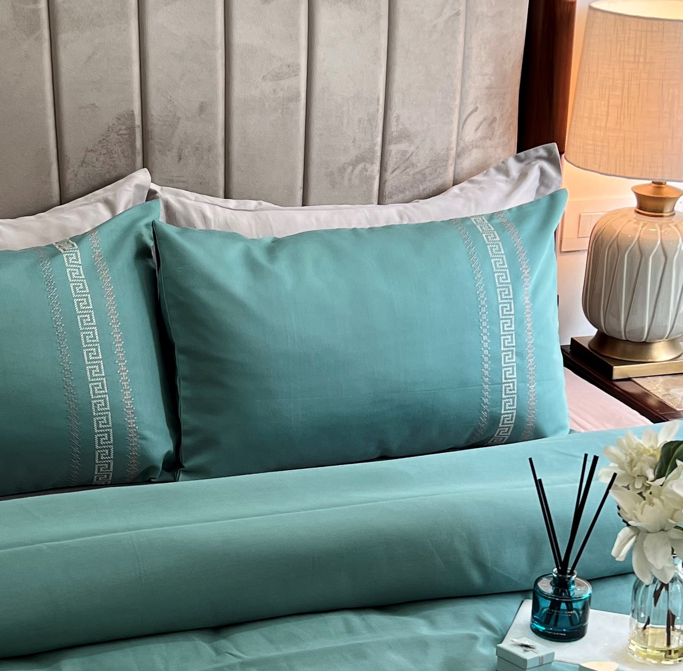 1000TC Cotton Rich Lucas Turquoise Syona Bedsheet Set