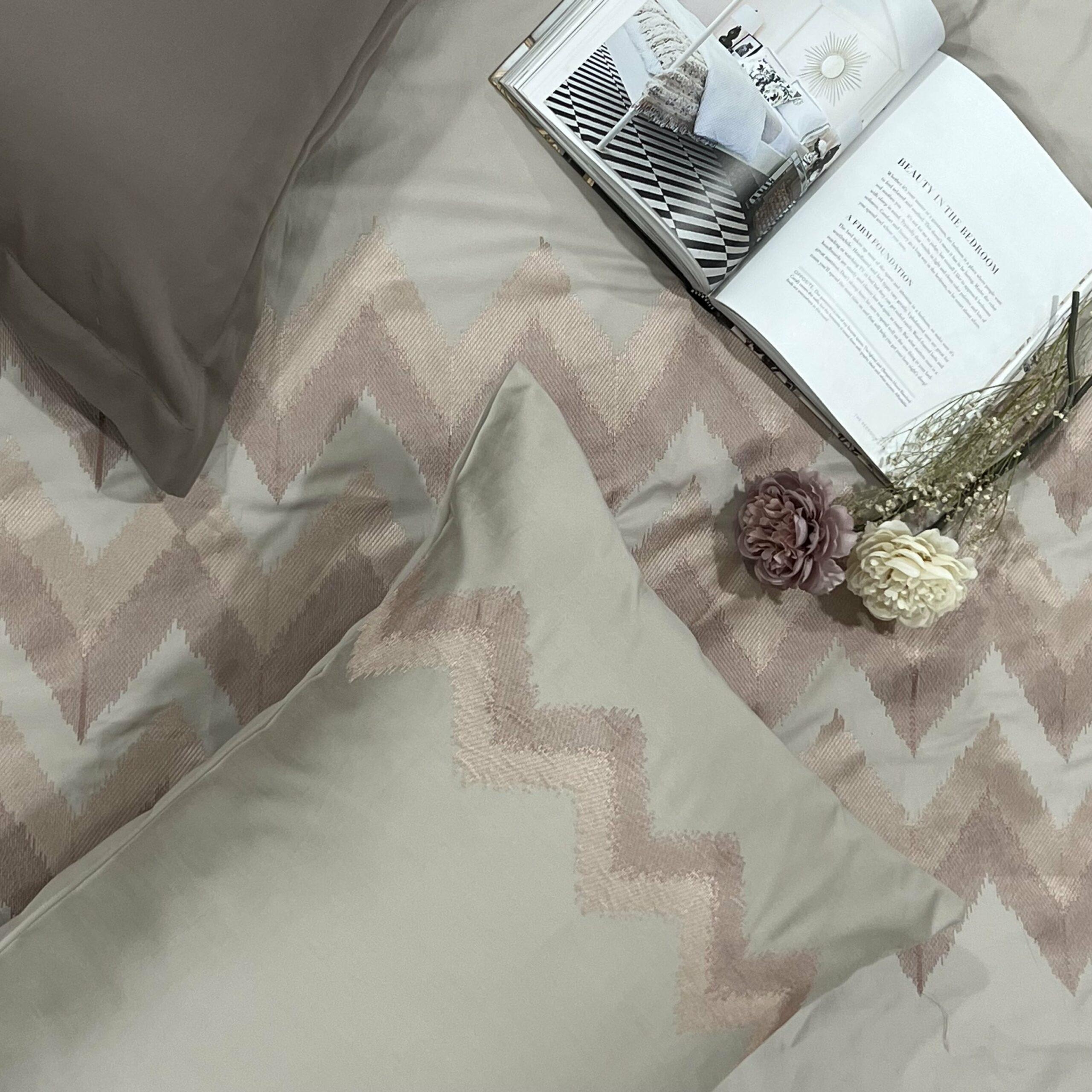 Crest Beige Syona Duvet Cover Set