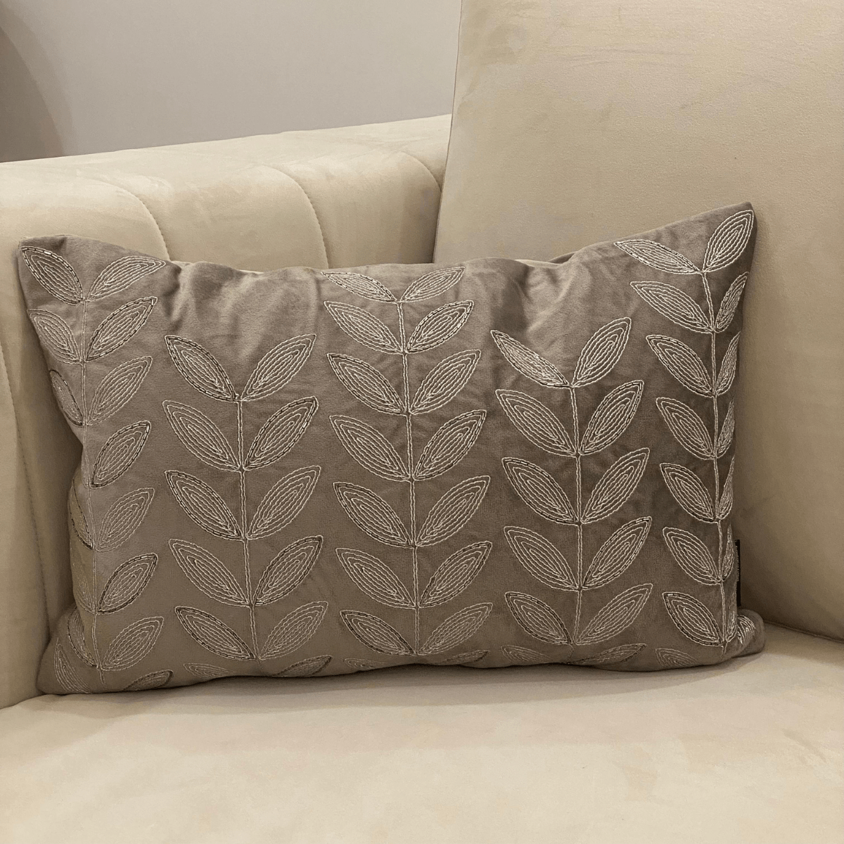 Decorative Inferno Silver Velvet Cushion Cover 12x18