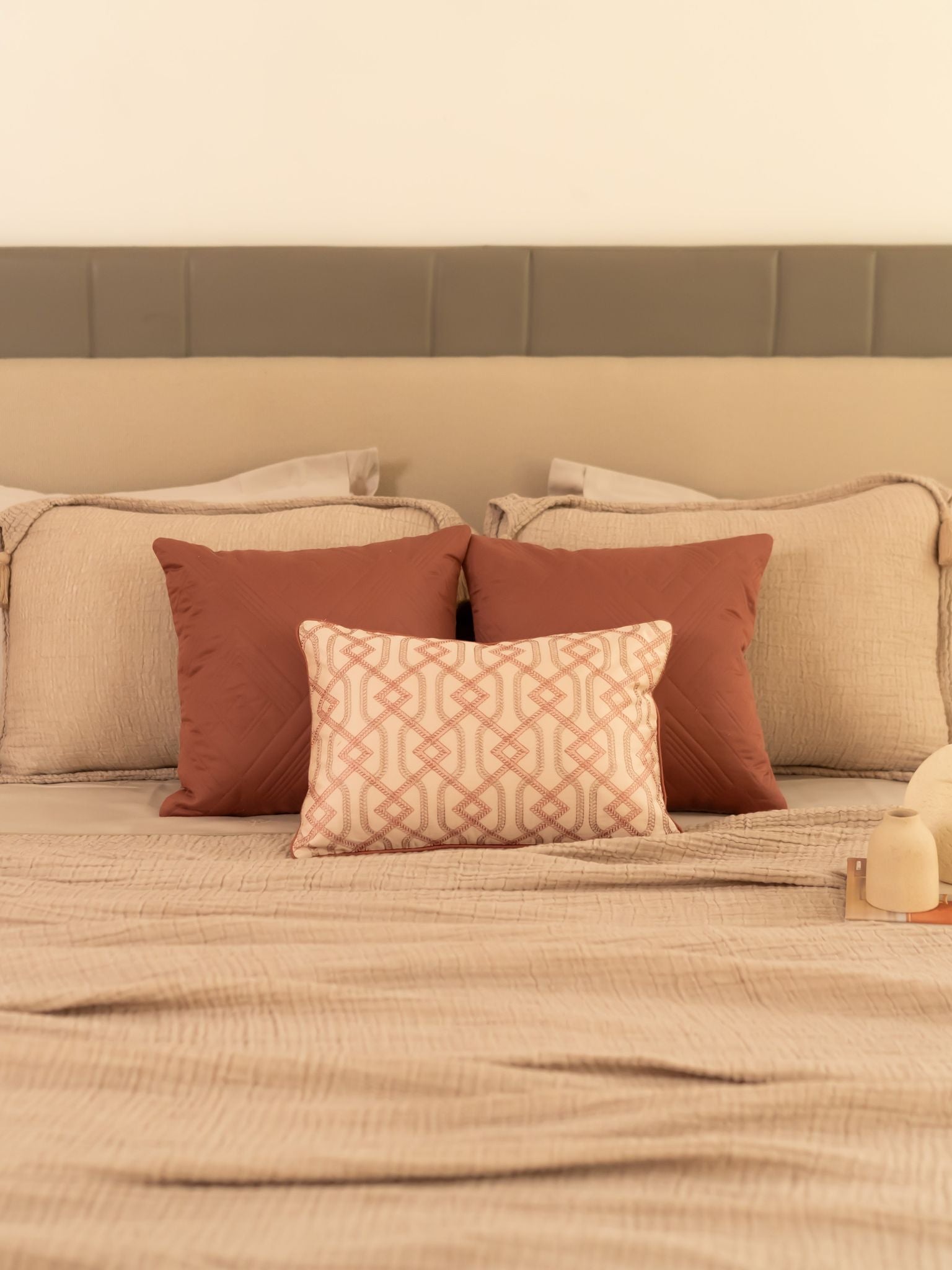 Buff Meraki Cotton Woven Bedding Gift Set (10 PC Set)