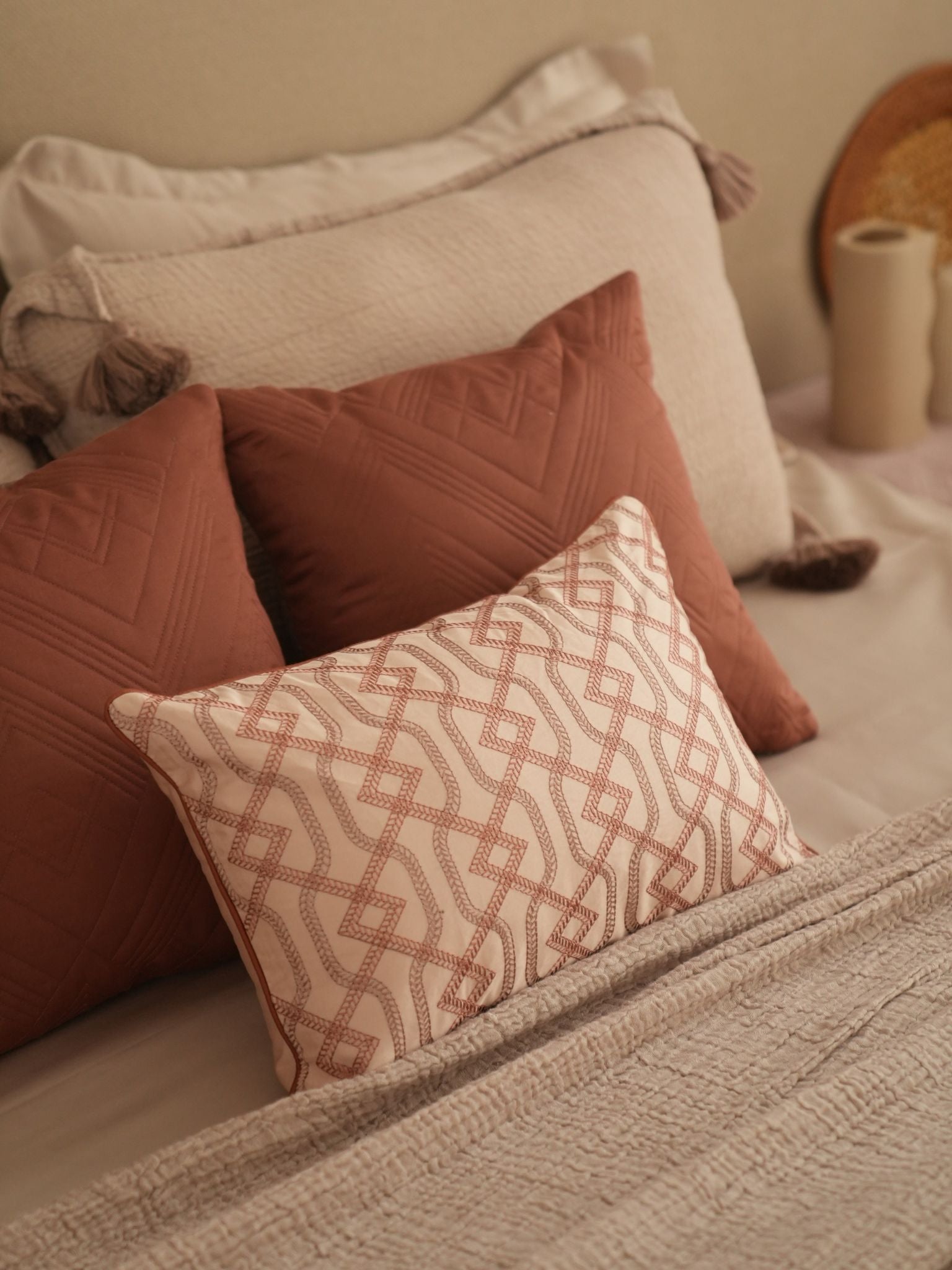 Buff Meraki Cotton Woven Bedding Gift Set (10 PC Set)