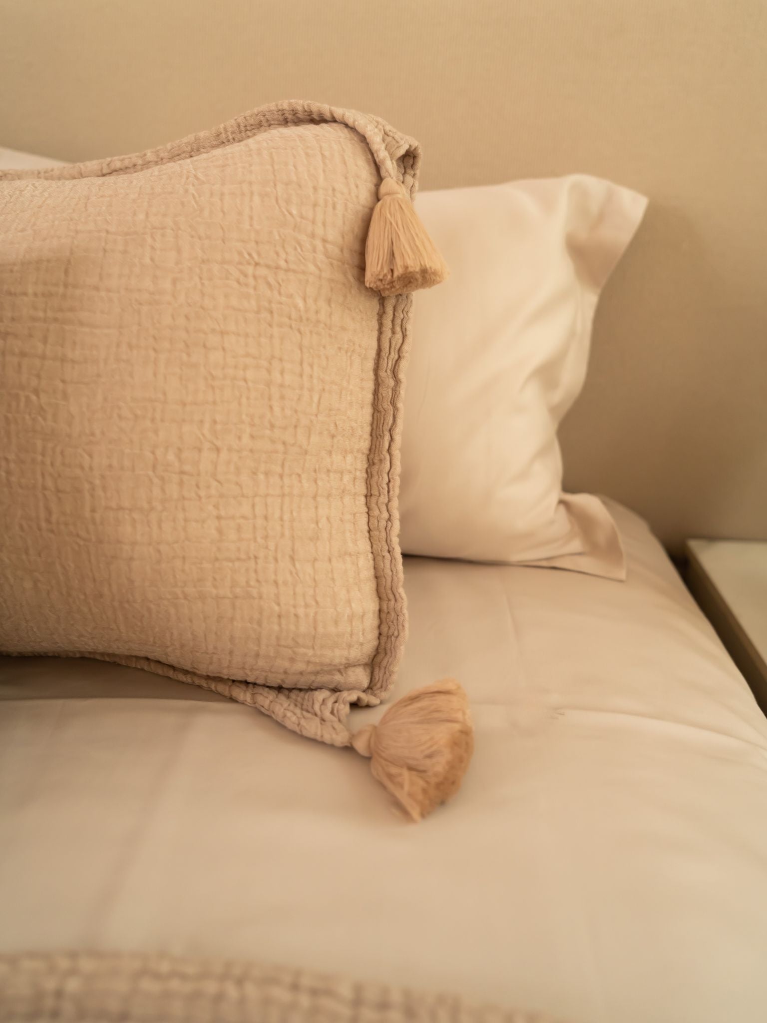Buff Meraki Cotton Woven Bedding Gift Set (10 PC Set)
