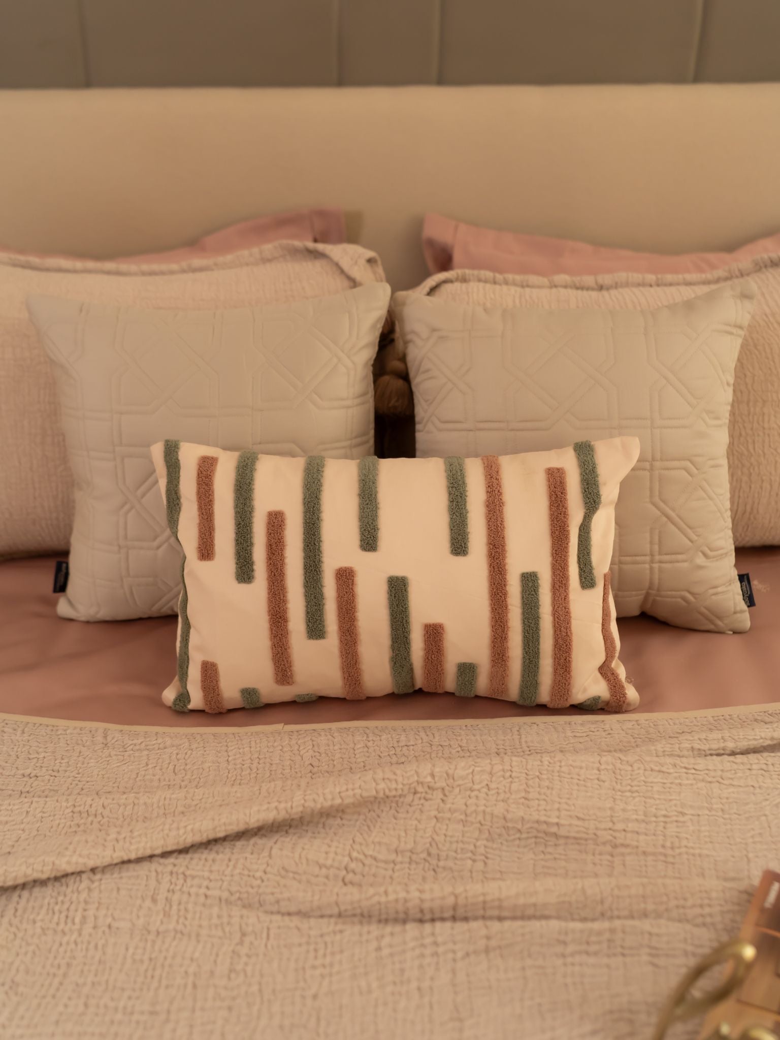 Greige Meraki Cotton Woven Bedding Gift Set (10 PC Set)
