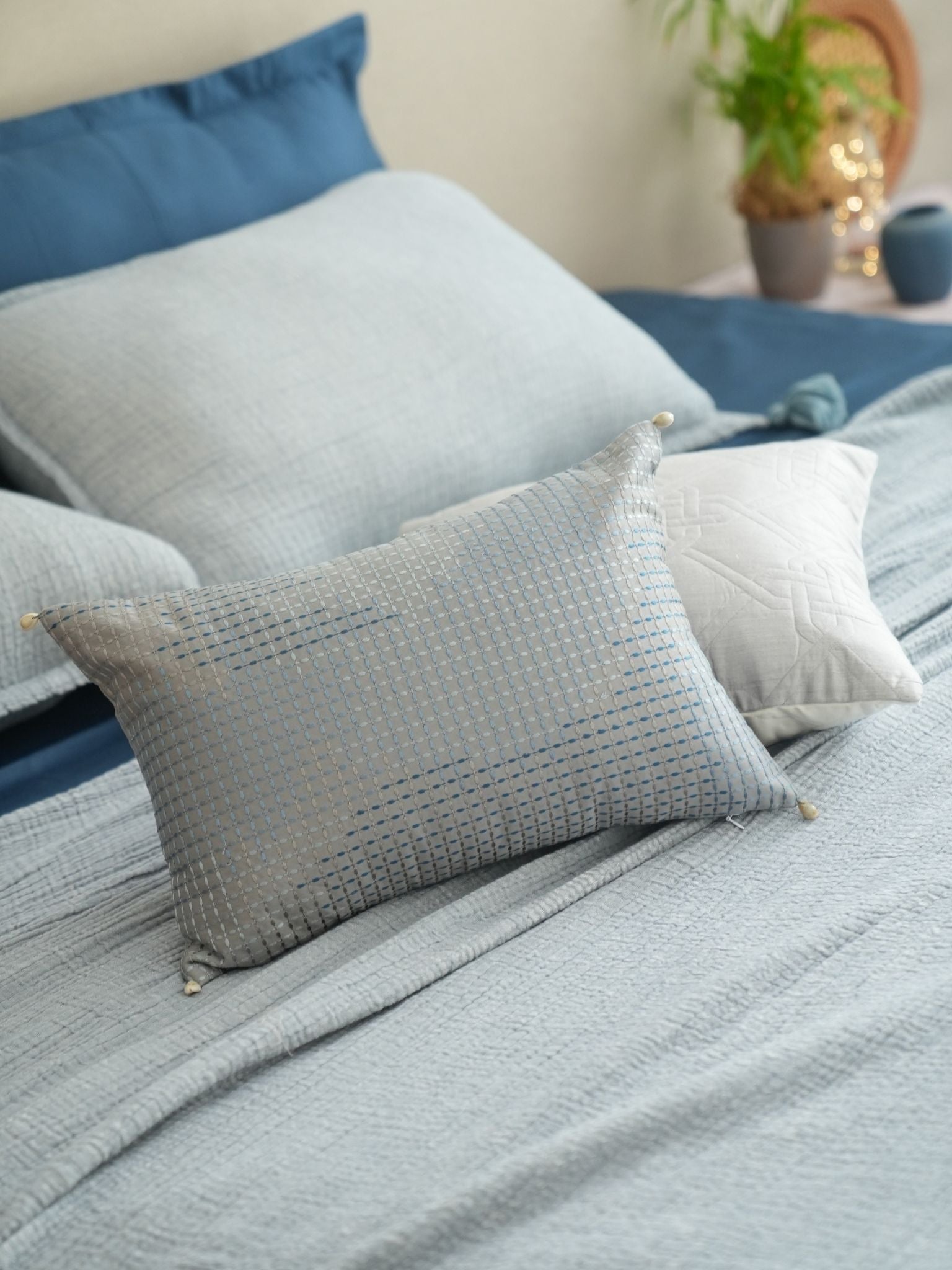 Indigo Meraki Cotton Woven Bedding Gift Set (10 PC Set)