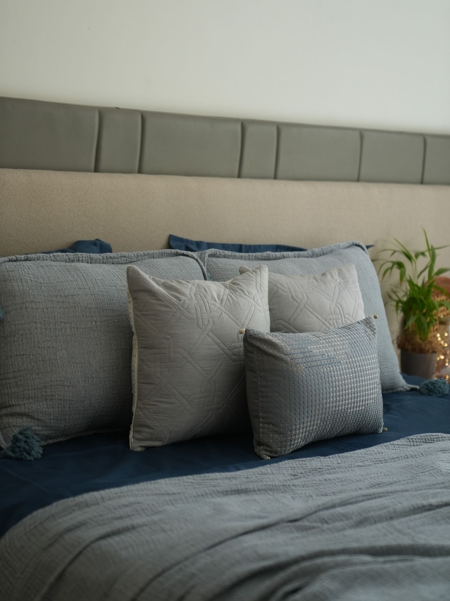 Indigo Meraki Cotton Woven Bedding Gift Set (10 PC Set)