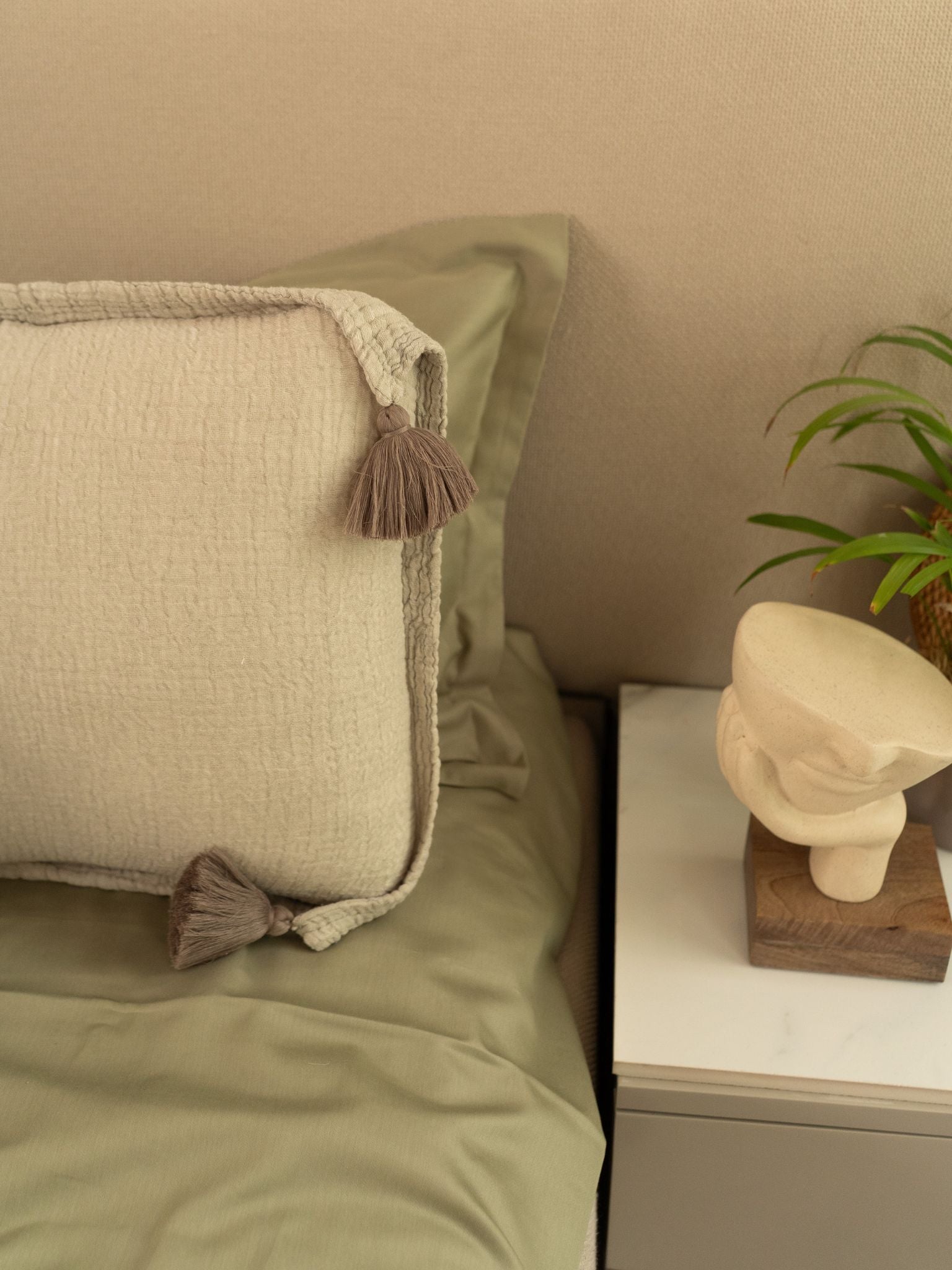 Sage Meraki Cotton Woven Bedding Gift Set (10 PC Set)