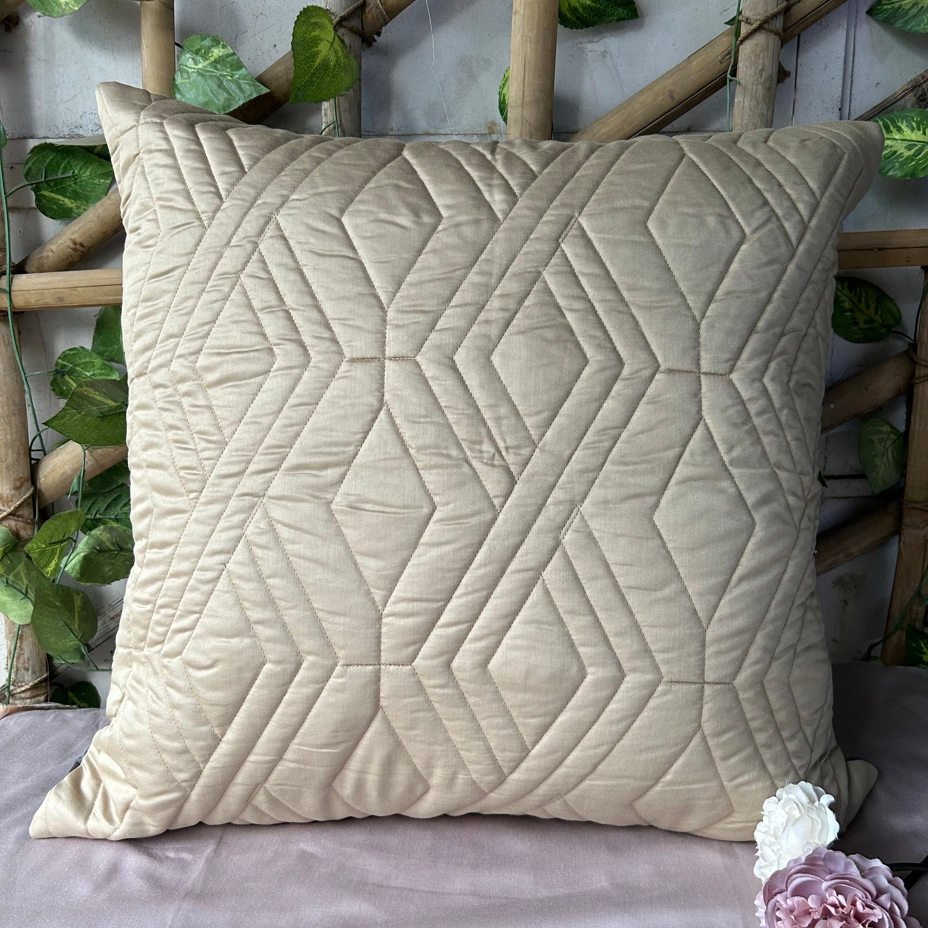Rhombic Sand Quilted Cotton Rich Euro Sham