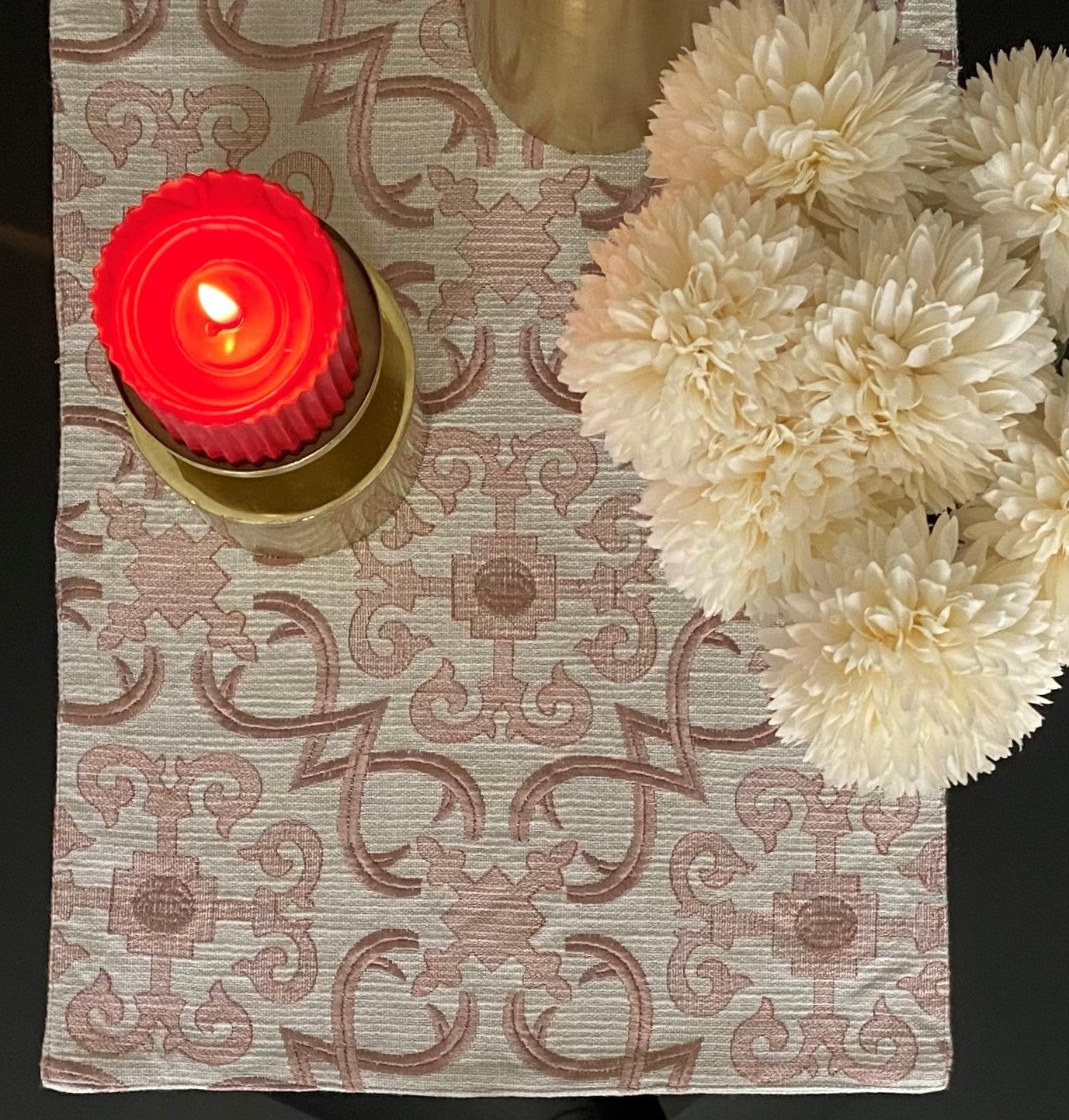 Geo Grey Table Runner