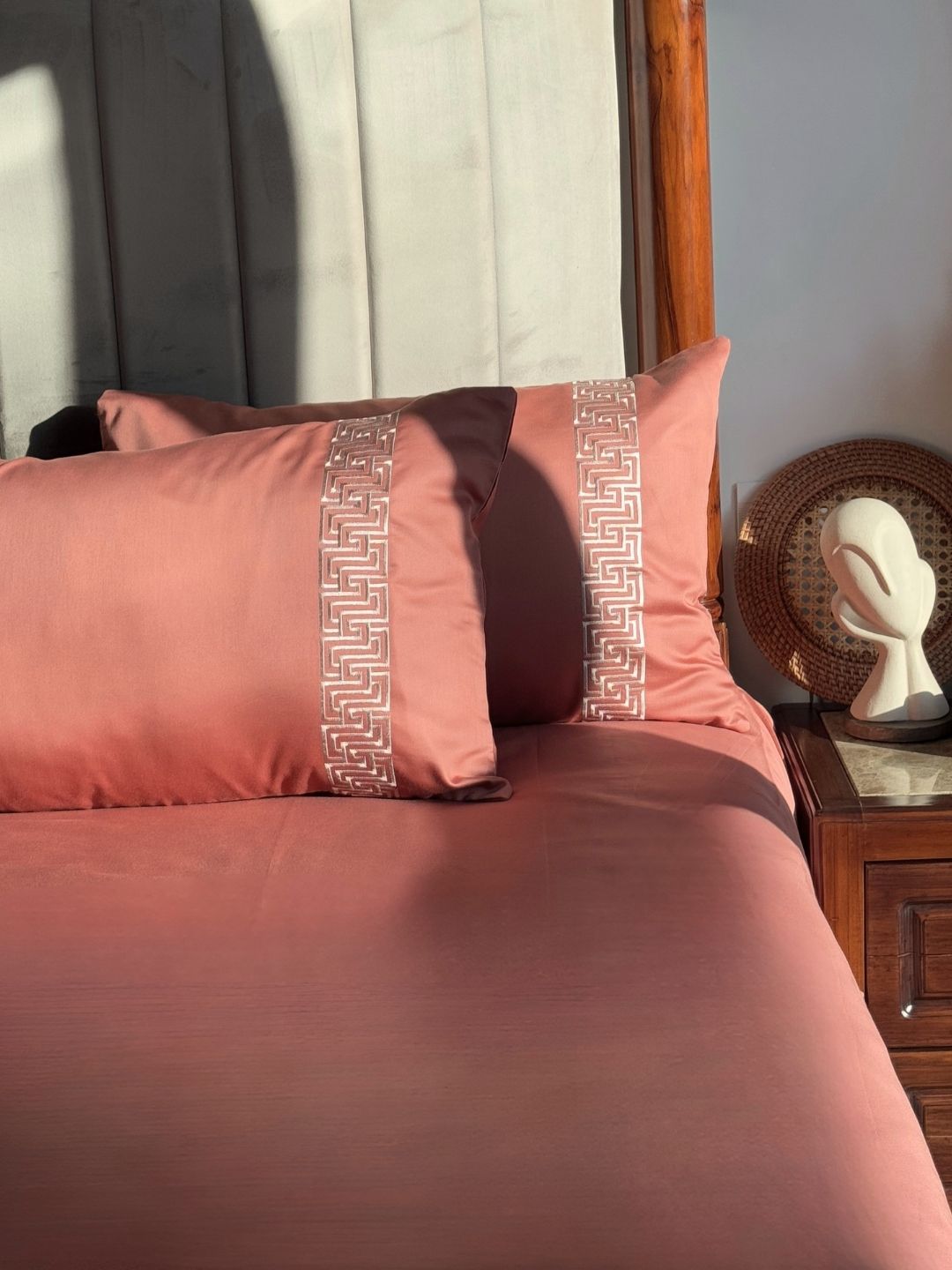 1000TC Cotton Rich Ariana Terracotta Syona Bedsheet Set