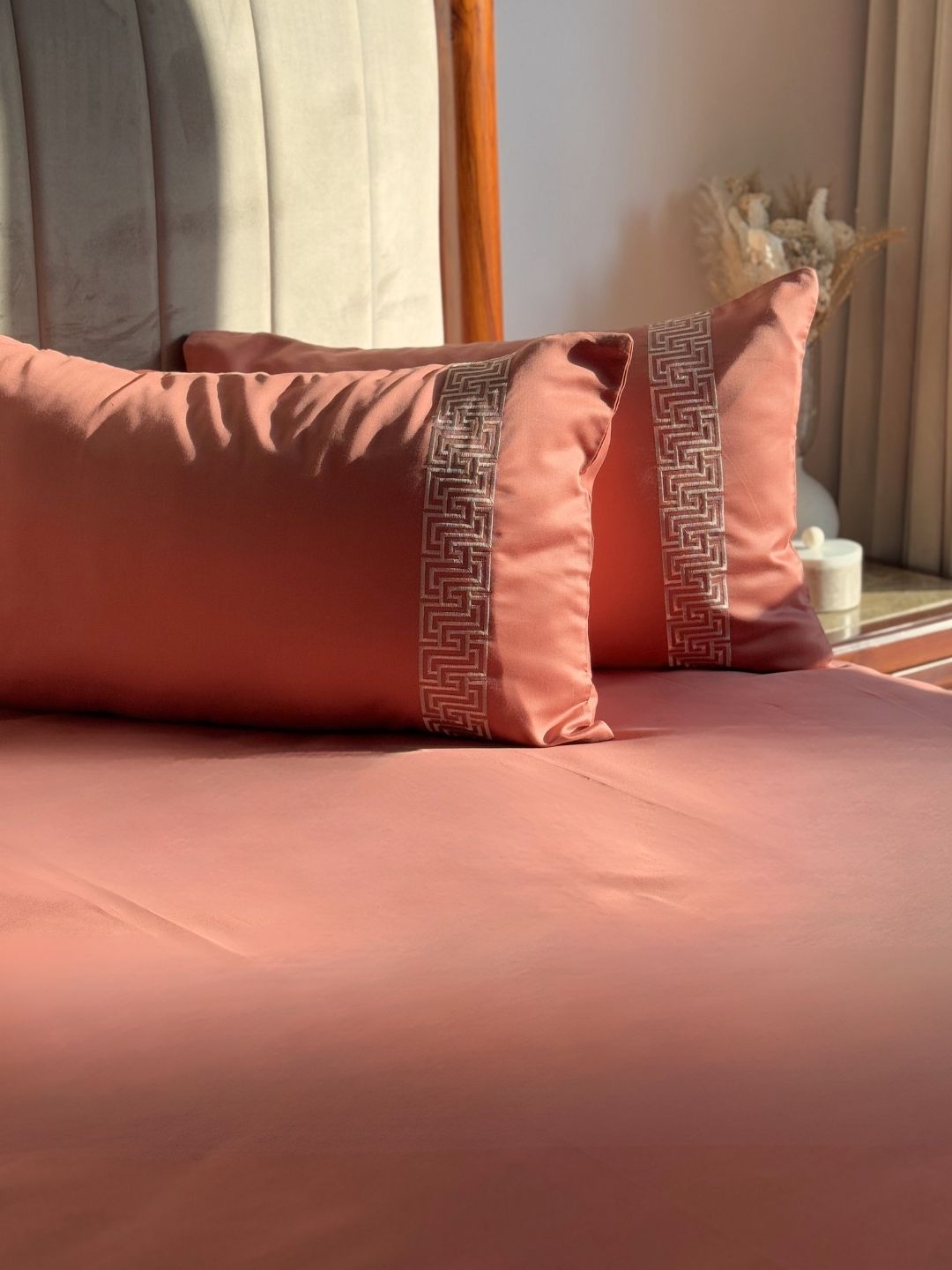 1000TC Cotton Rich Ariana Terracotta Syona Bedsheet Set