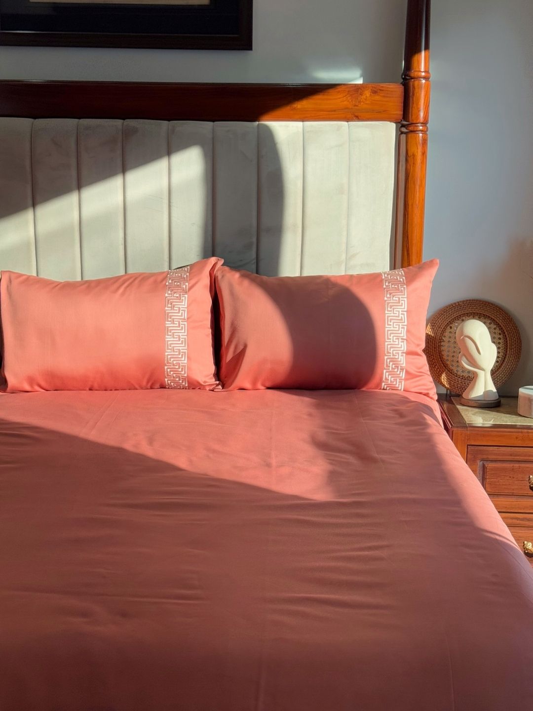1000TC Cotton Rich Ariana Terracotta Syona Bedsheet Set