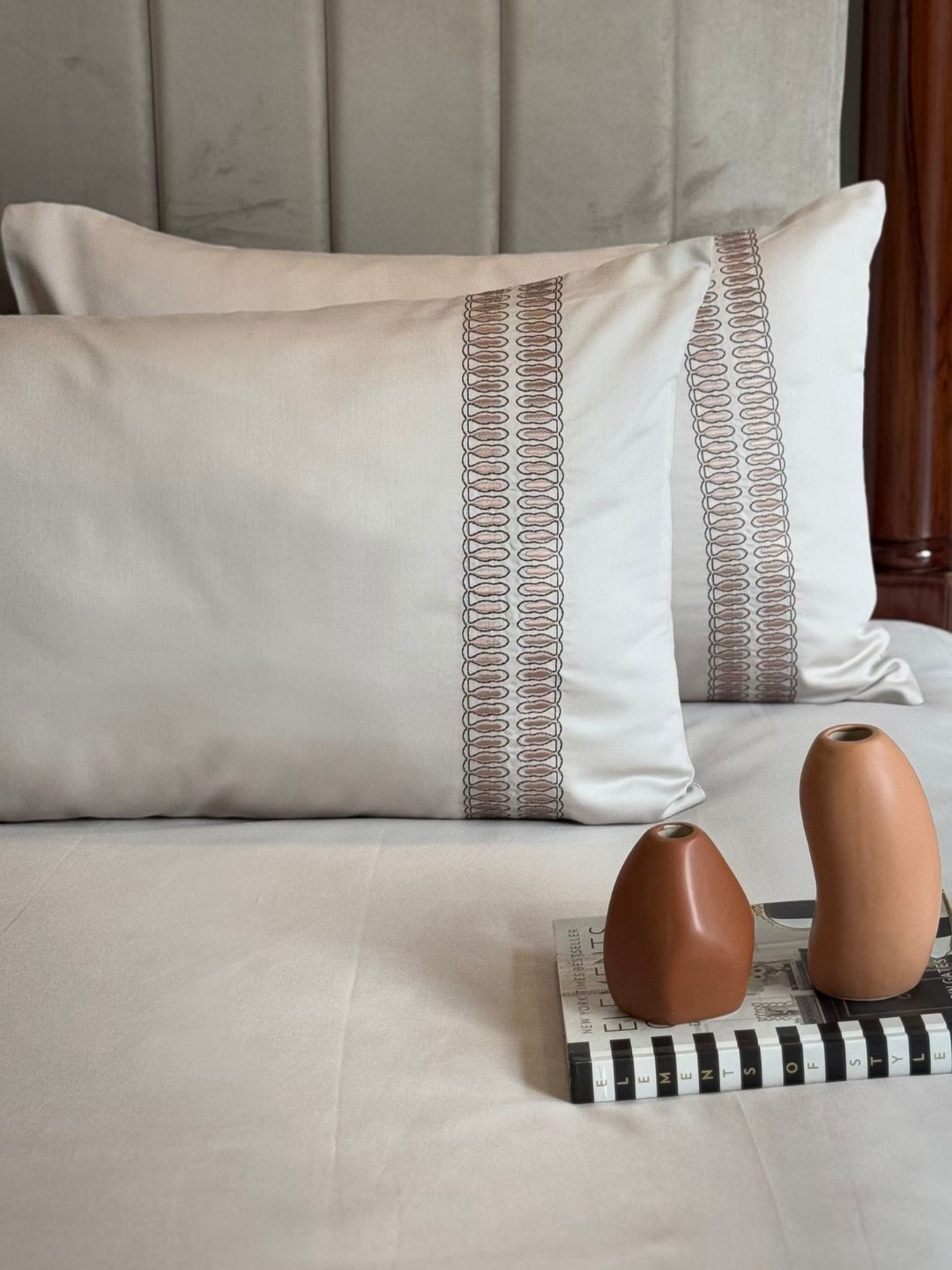 1000TC Cotton Rich Ella Ivory Syona Bedsheet Set