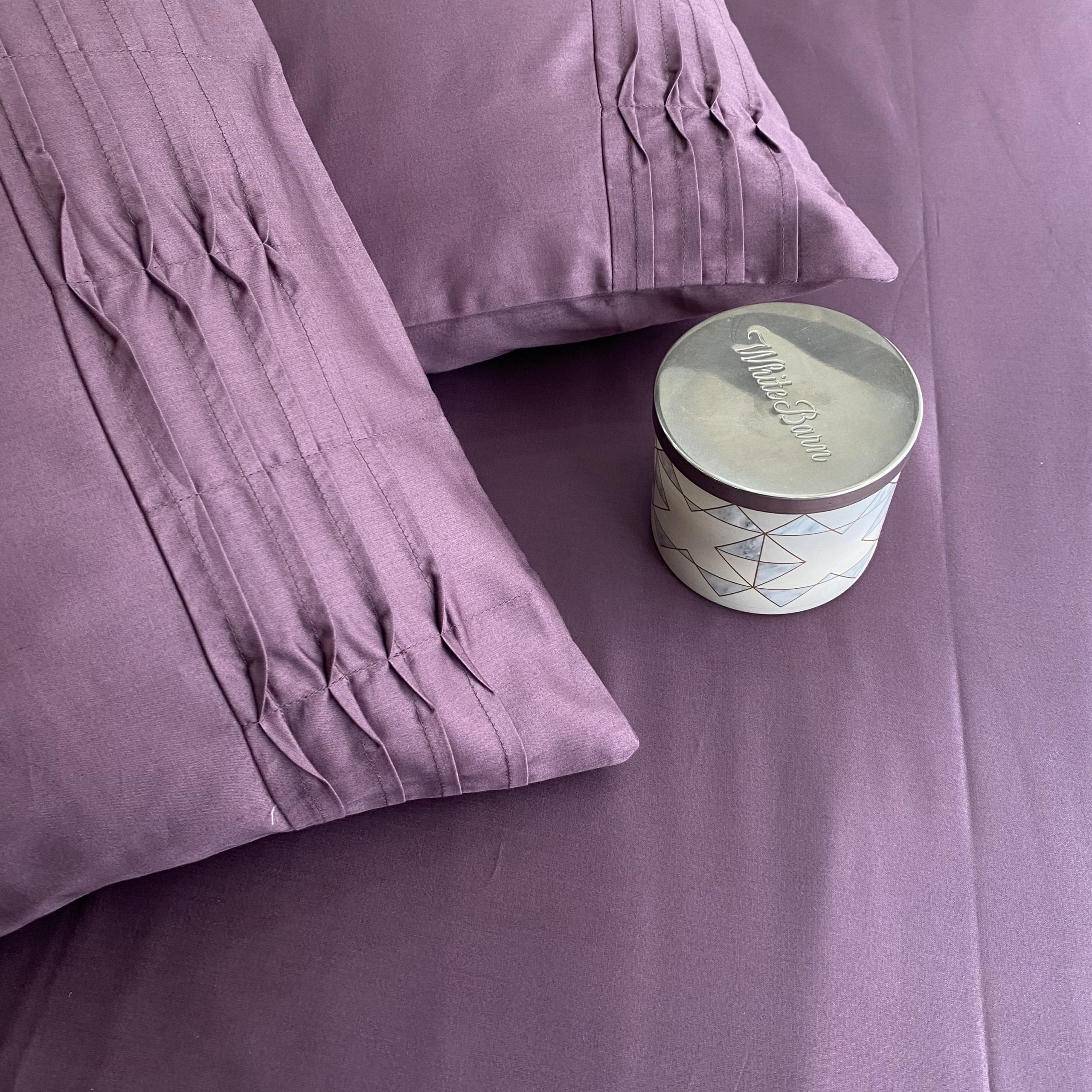 Mauve Tetra Pleat Bedsheet