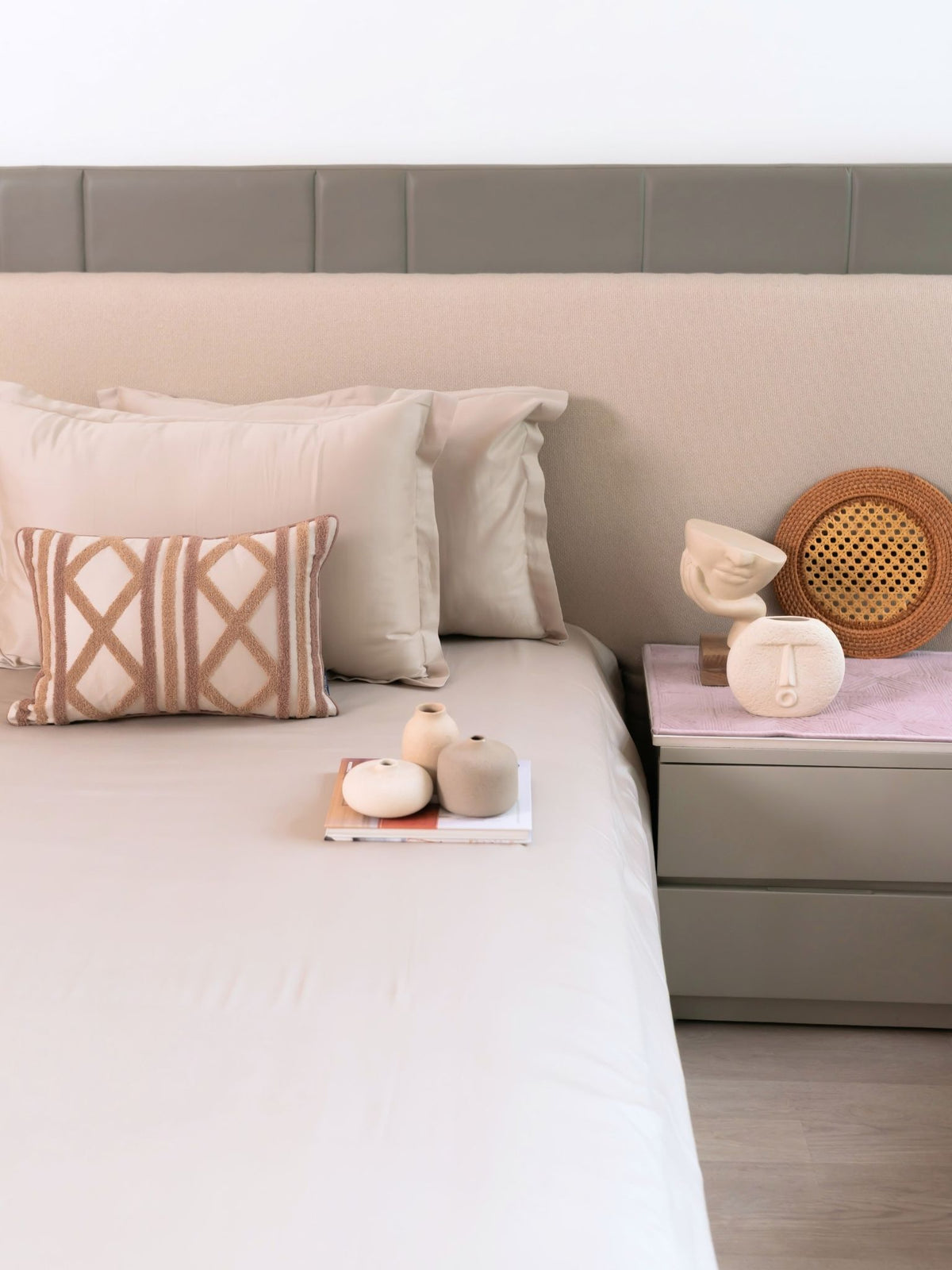 Tocade Beige Treasure Bedsheet Set