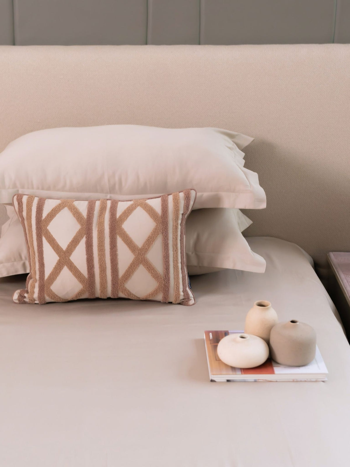 Tocade Beige Treasure Bedsheet Set