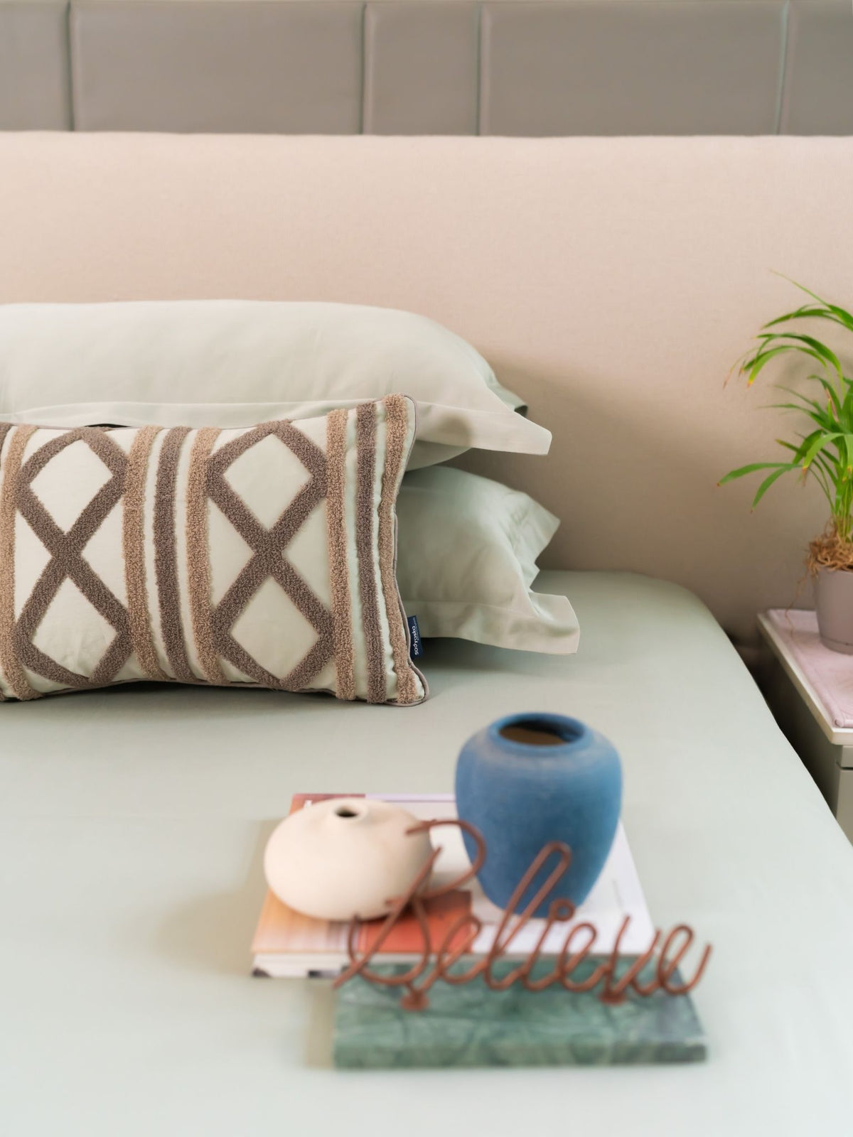 Tocade Sage Green Treasure Bedsheet Set