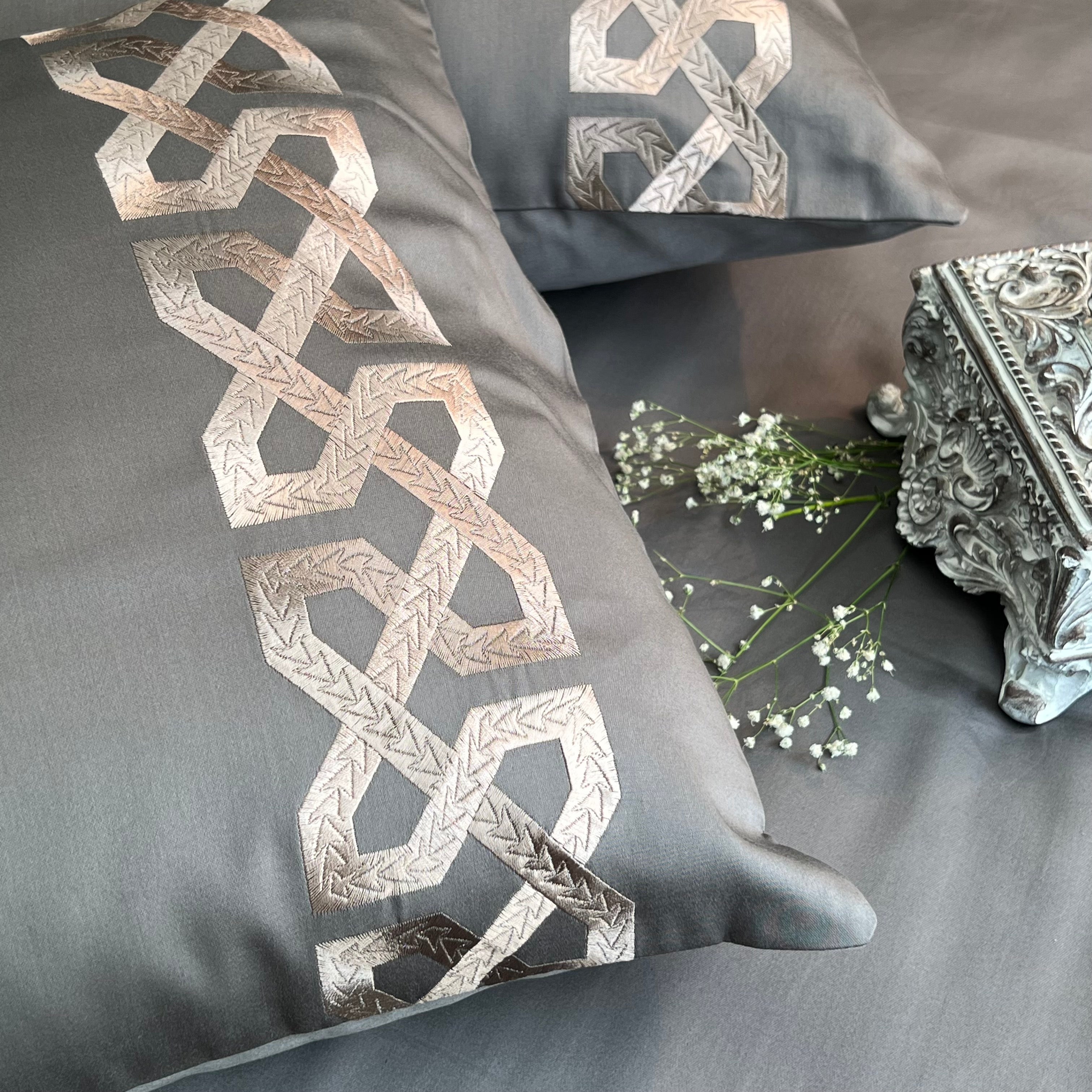 Alley Elephant Grey Dreams Bedsheet