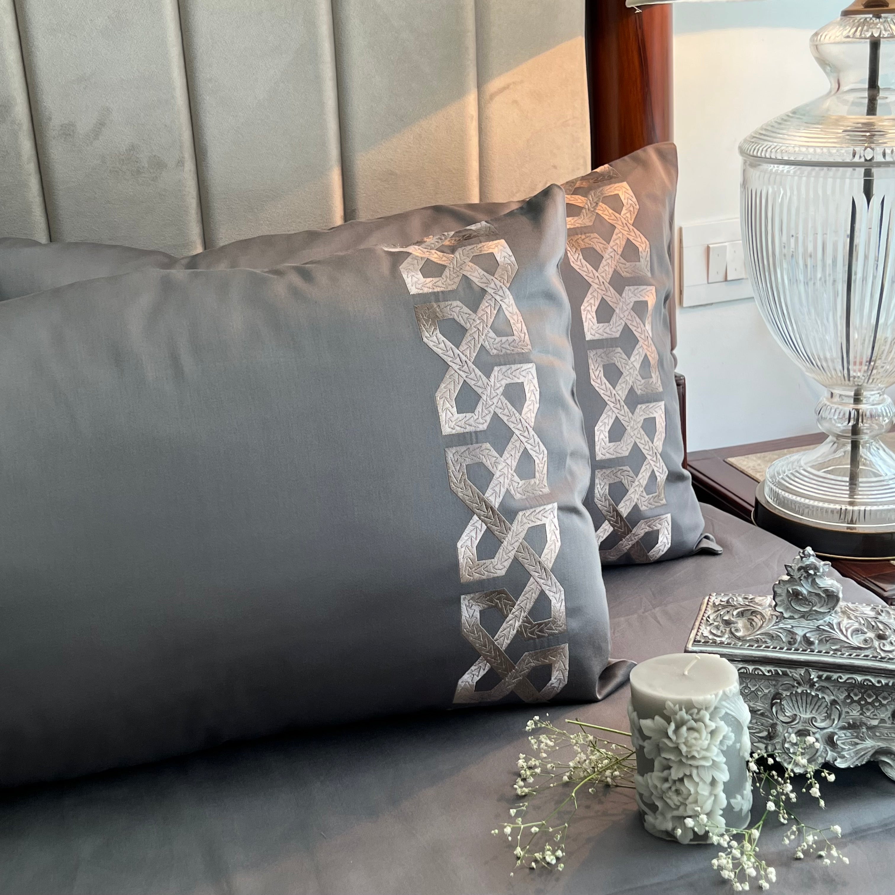 Alley Elephant Grey Dreams Bedsheet