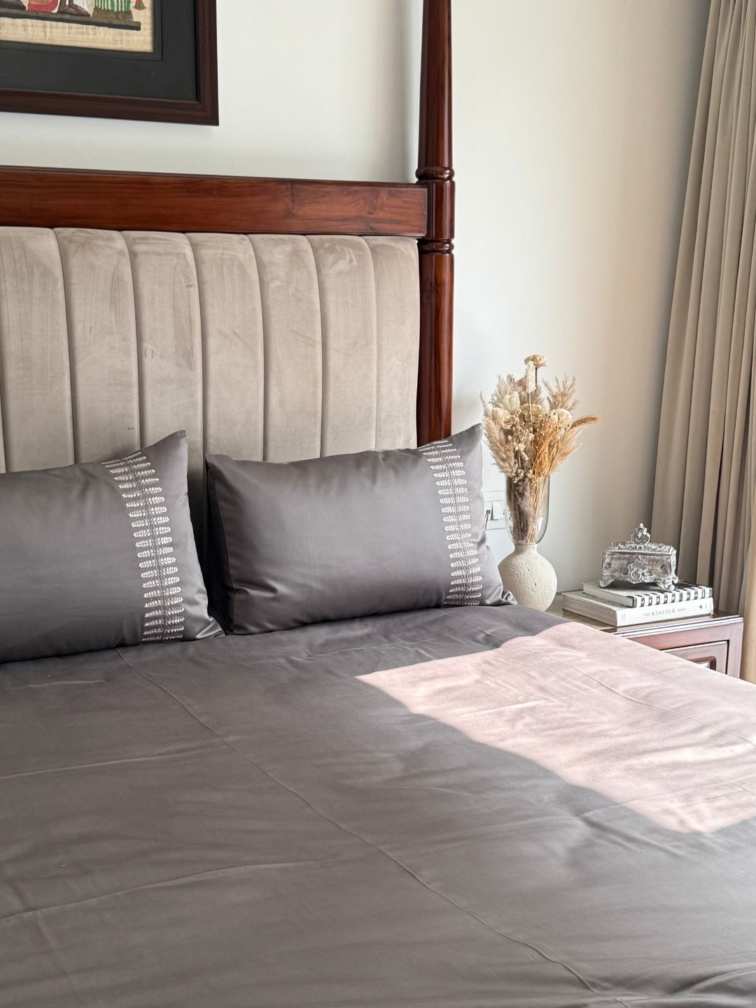 Elise Elephant Grey Dreams Bedsheet Set