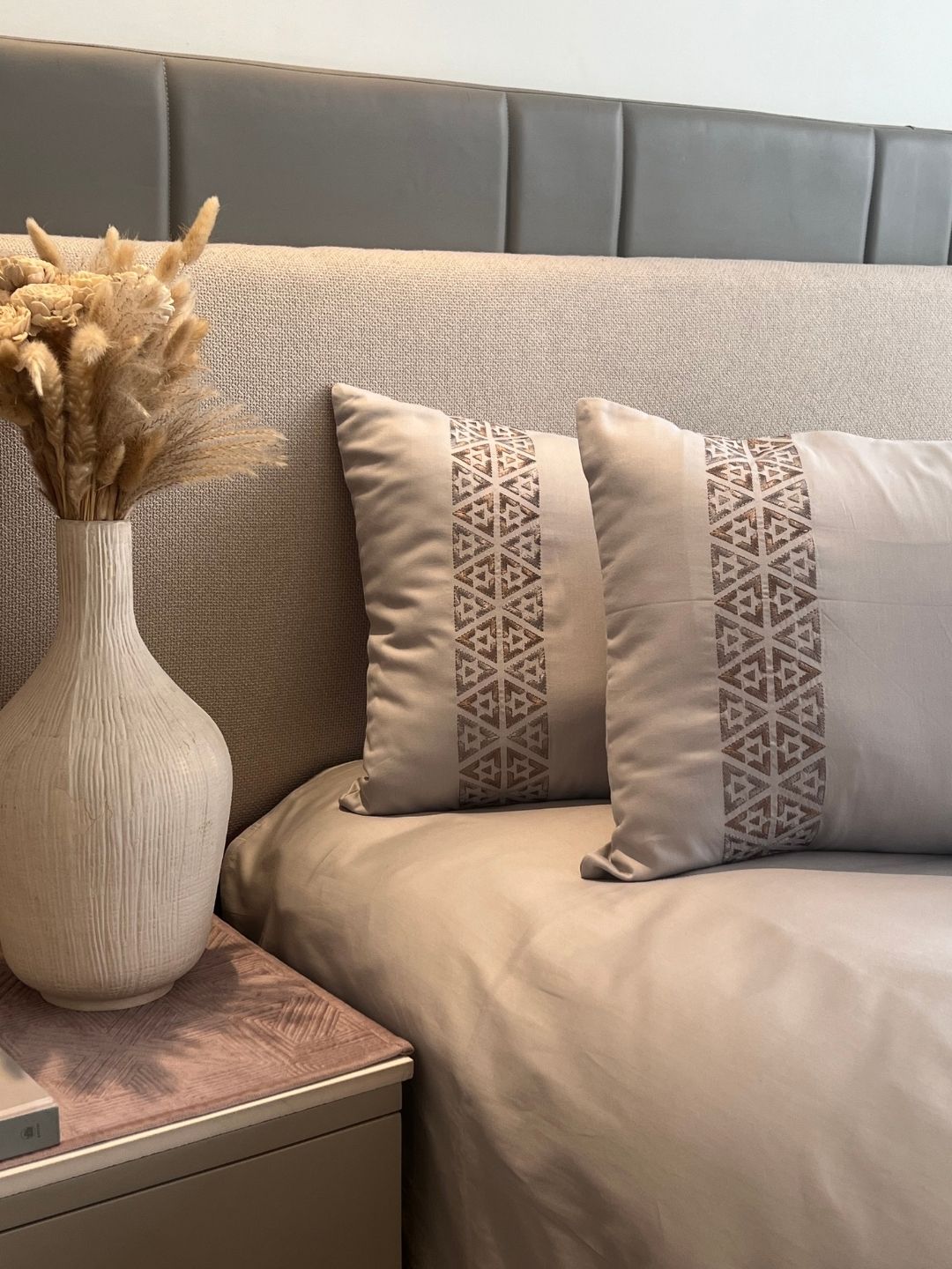 Faye Sandstone Grey Dreams Bedsheet Set