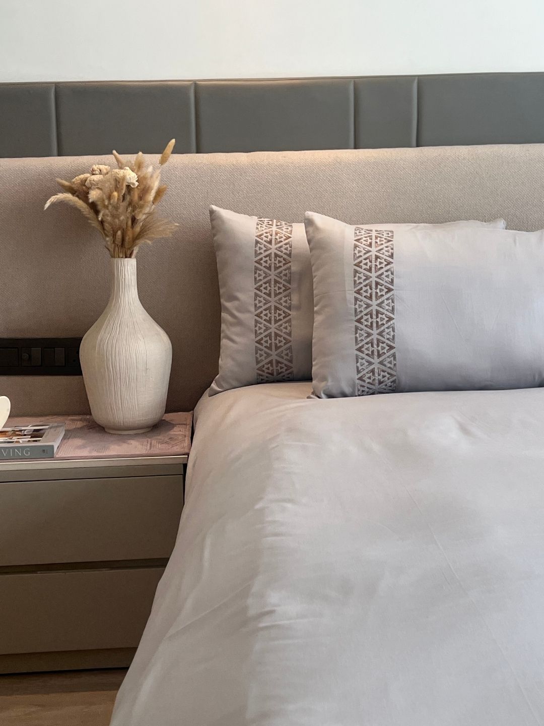 Faye Sandstone Grey Dreams Bedsheet Set