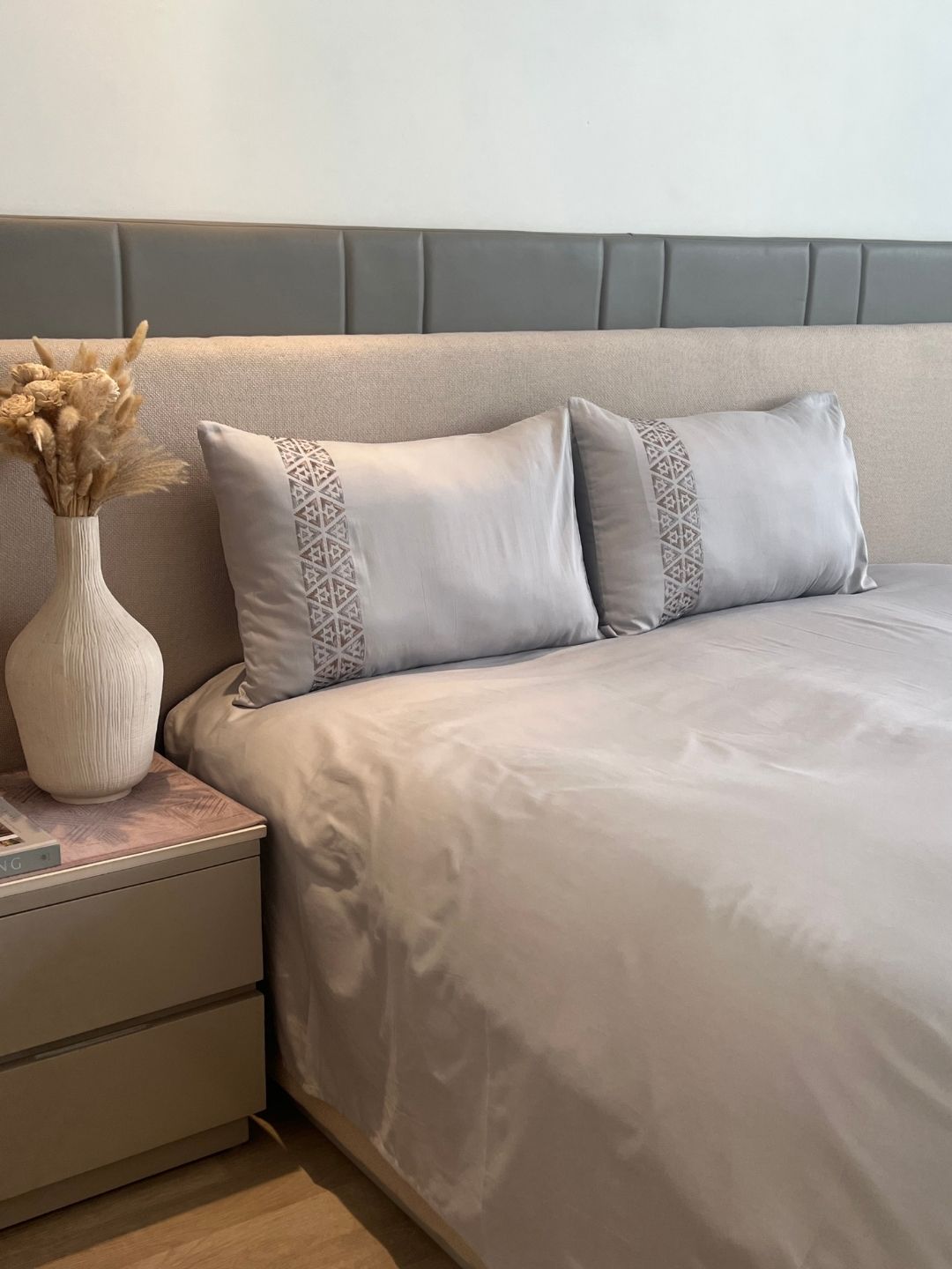 Faye Sandstone Grey Dreams Bedsheet Set