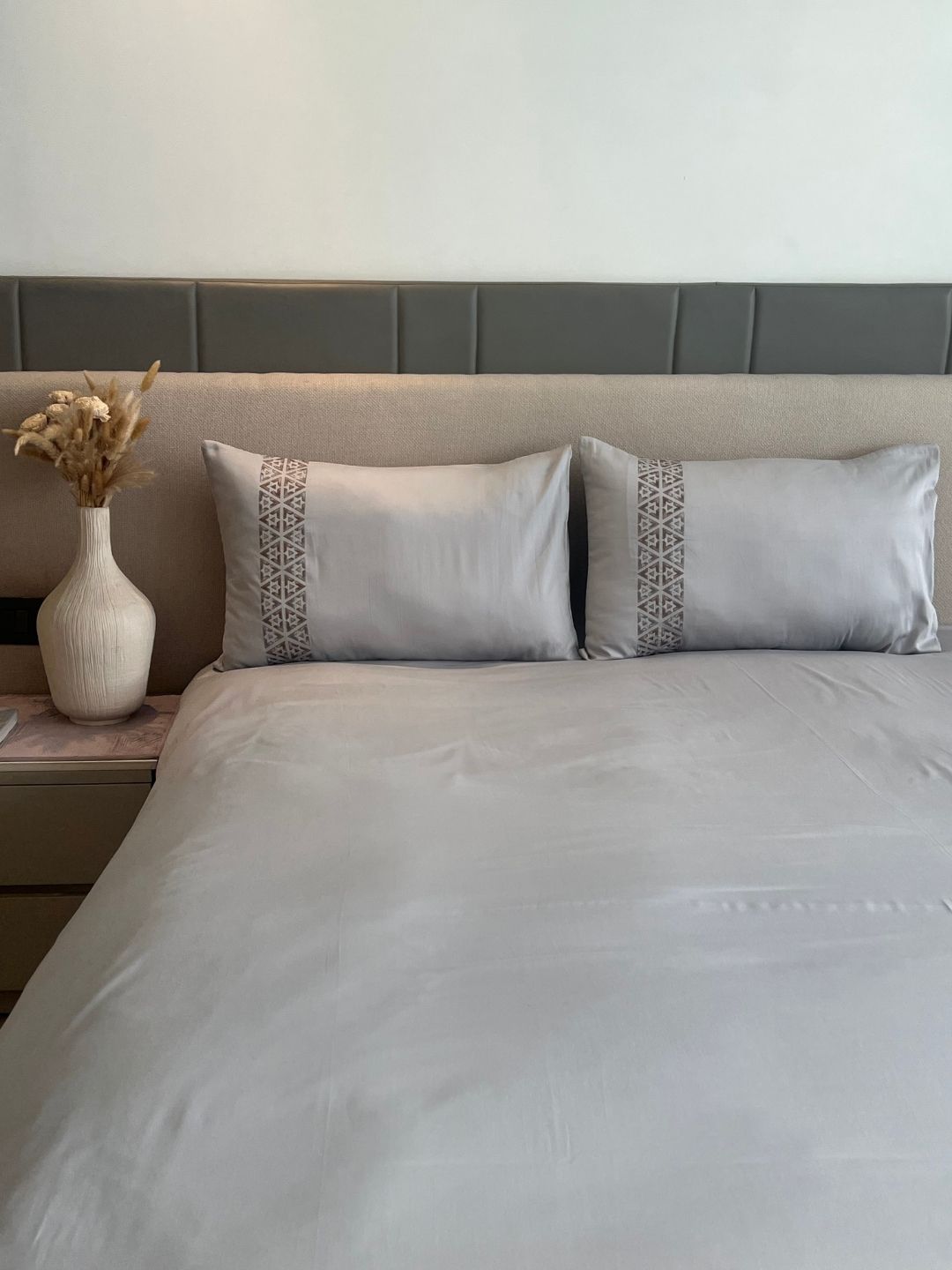 Faye Sandstone Grey Dreams Bedsheet Set