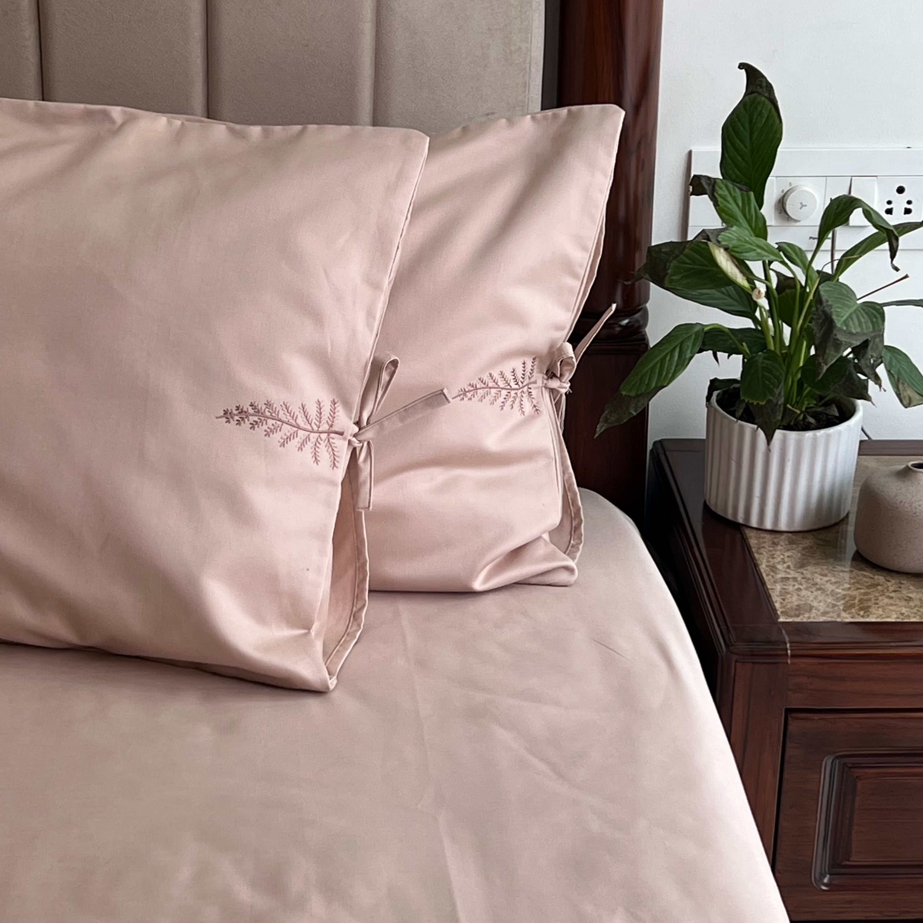 1000TC Fern Buff Egyptian Cotton Bedsheet