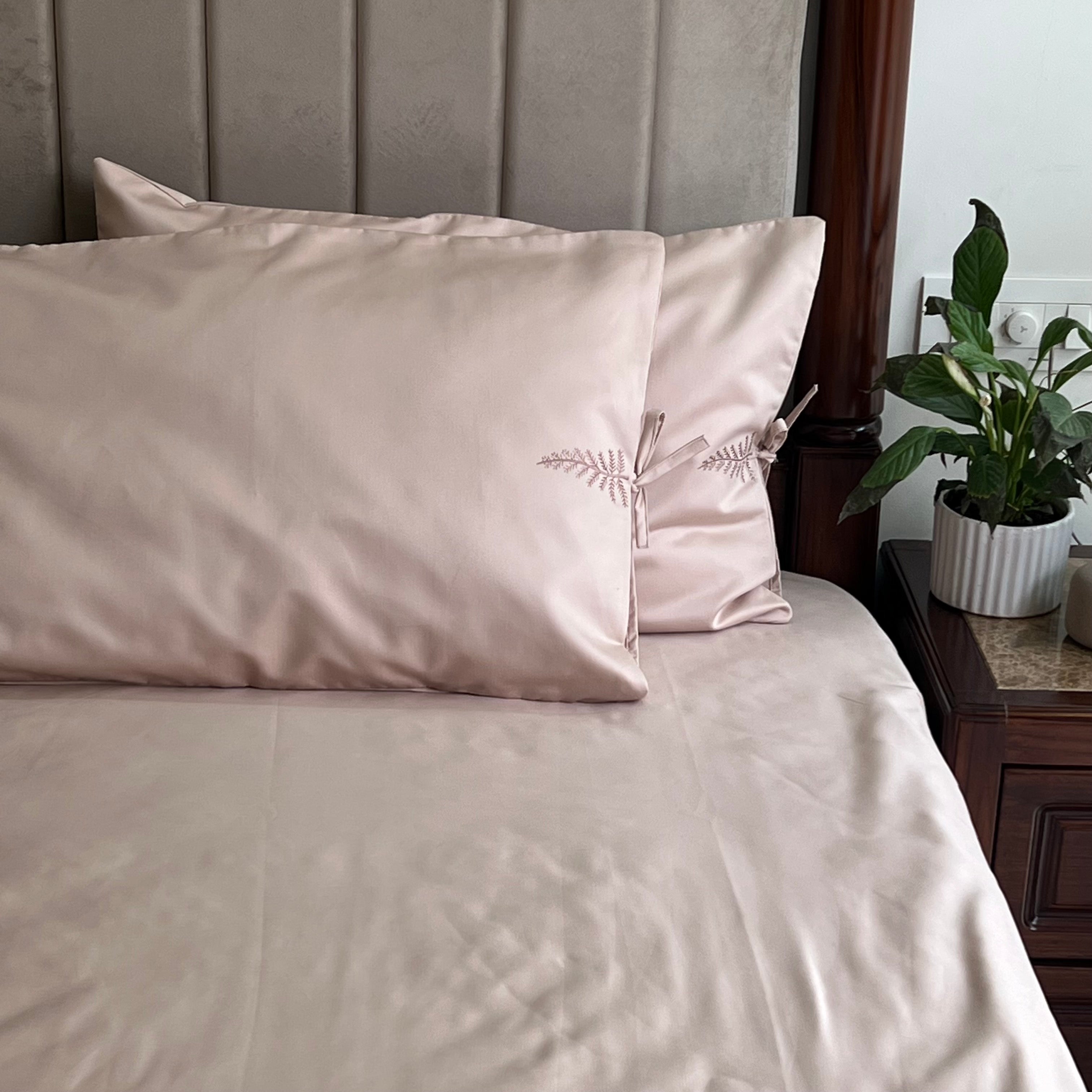 1000TC Fern Buff Egyptian Cotton Bedsheet
