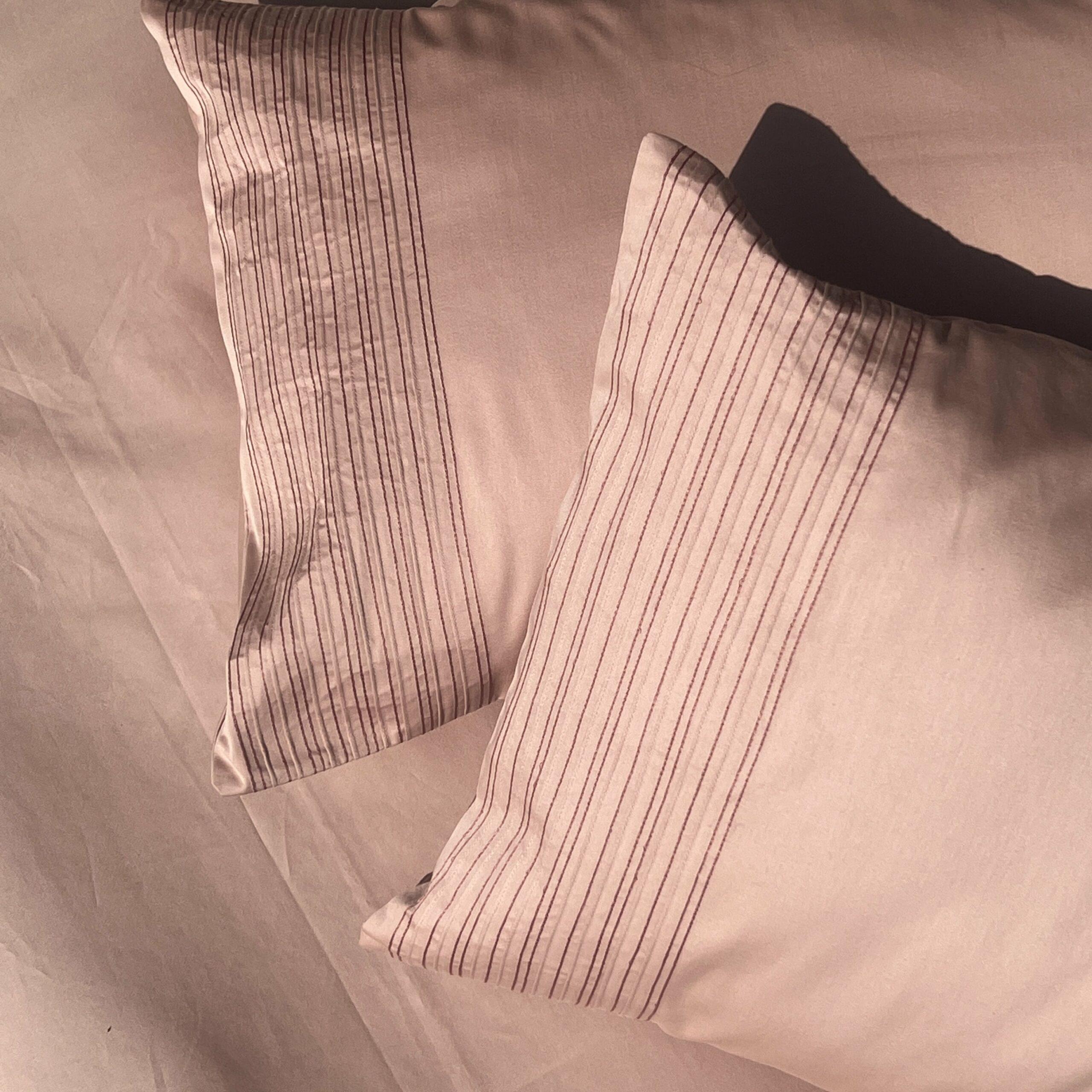 Pinstripe Rose Bedsheet Set