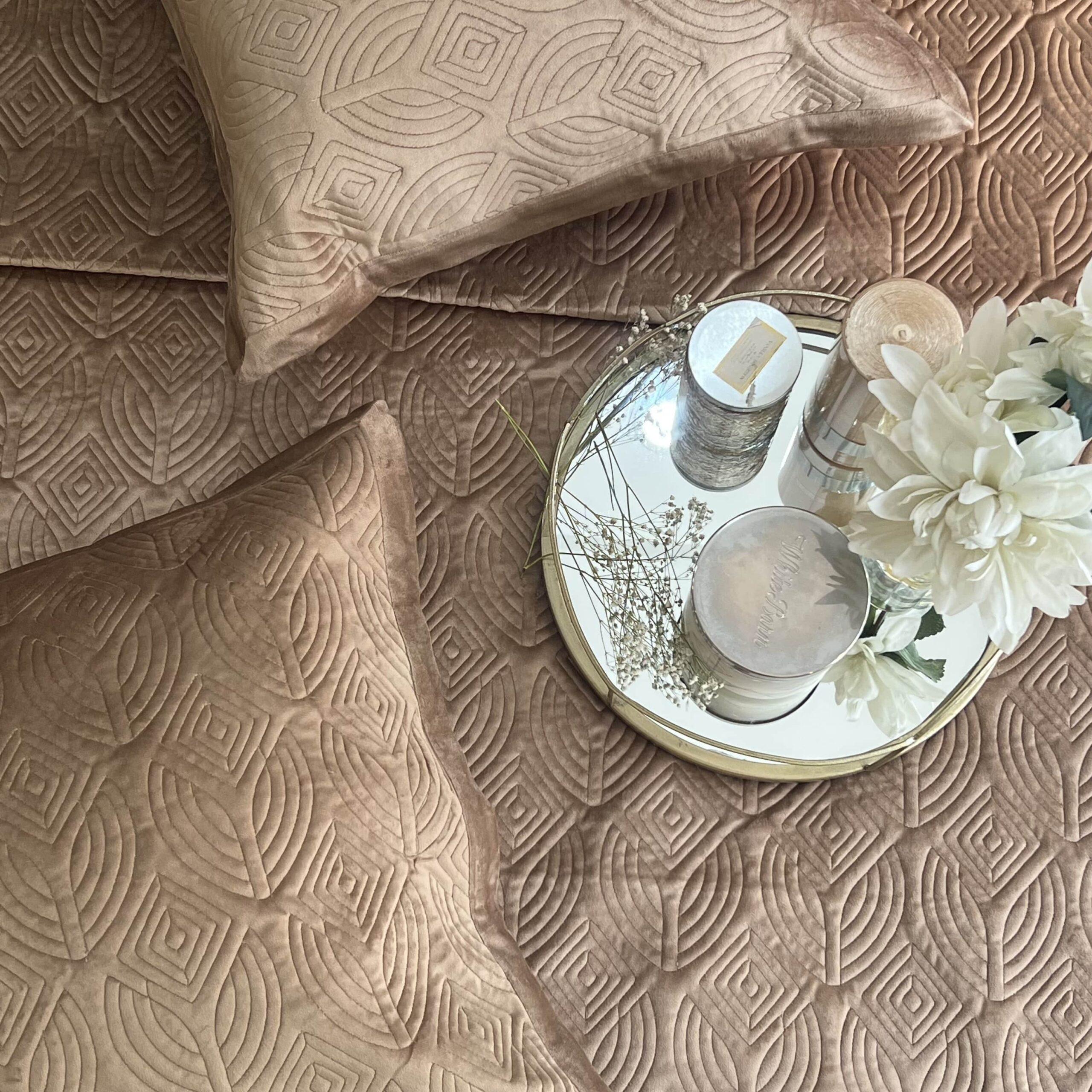 Dolce Camel Velvet Bedspread