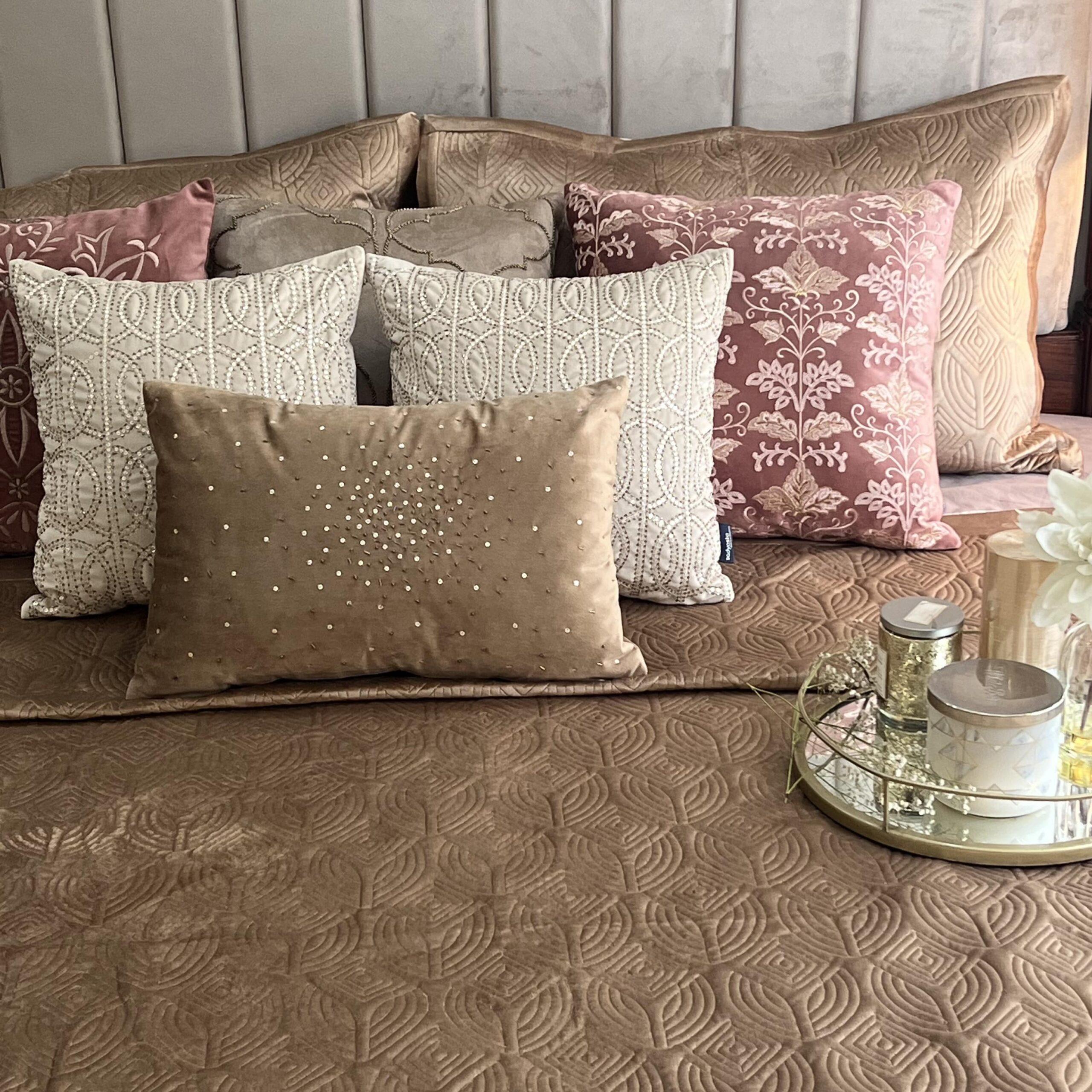 Dolce Camel Velvet Bedspread