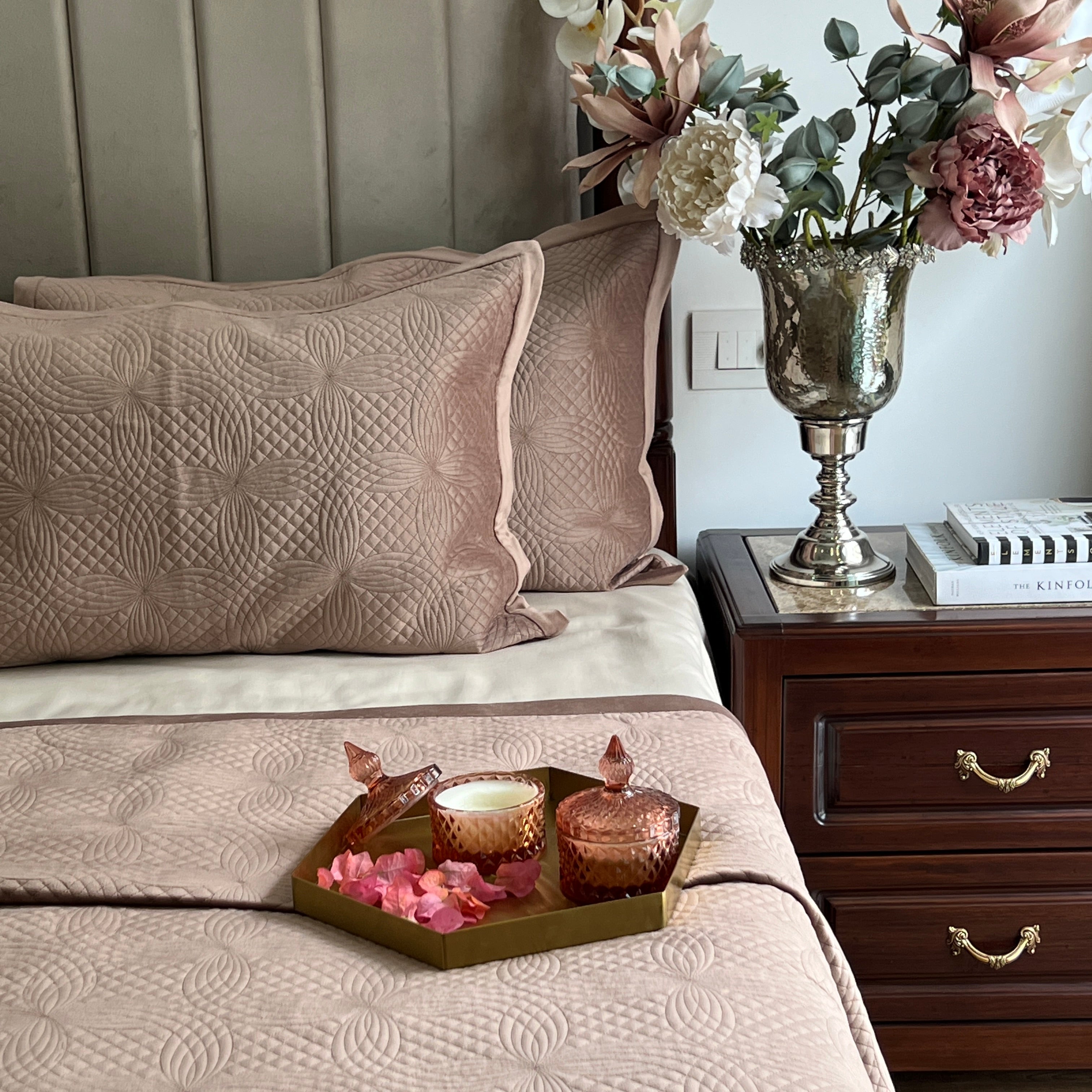 Lindo Buff Velvet Trousseau Set (10 PC Set)